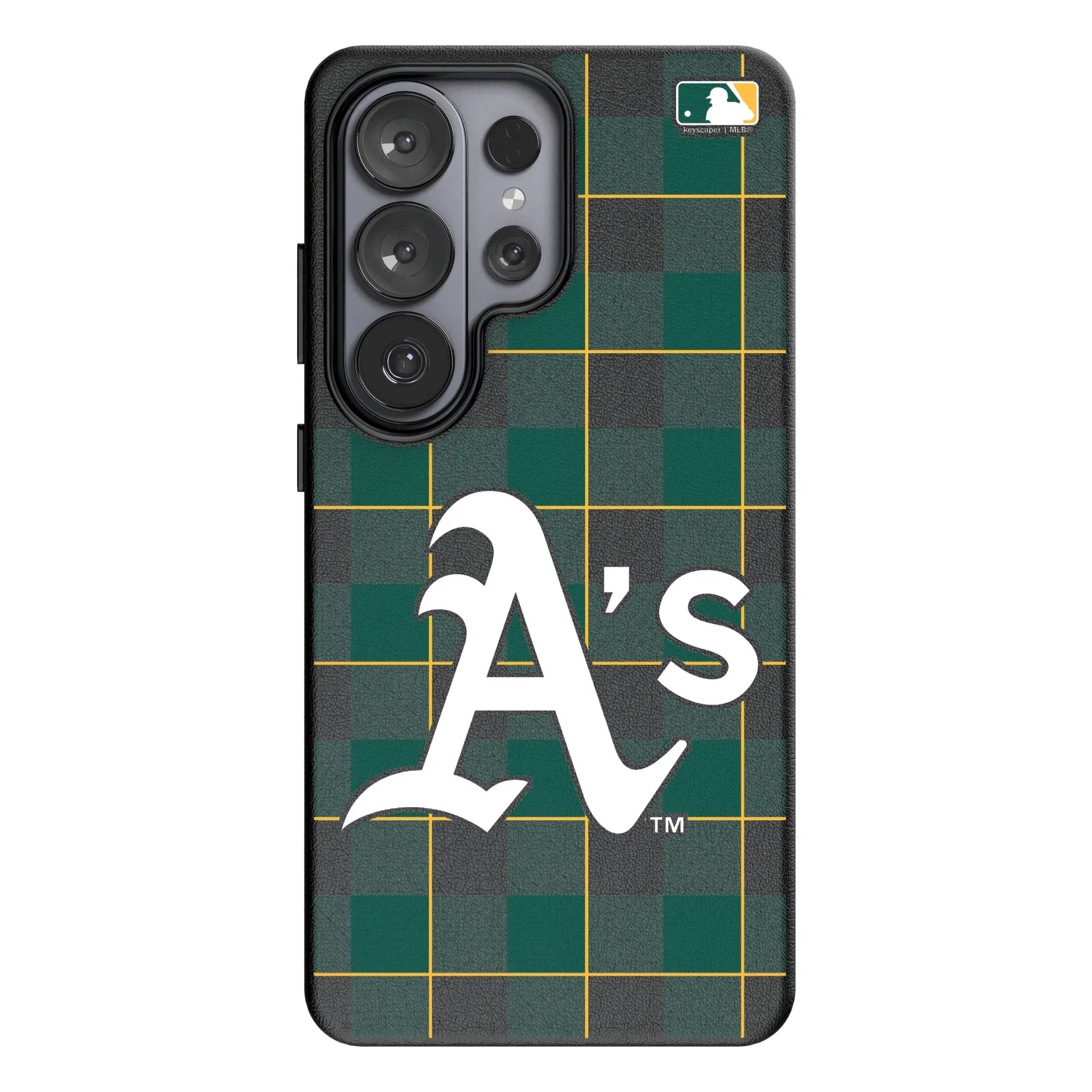 Oakland Athletics Plaid Galaxy MagSafe Compatible Phone Case for Samsung Galaxy#Device_Galaxy S26 Ultra