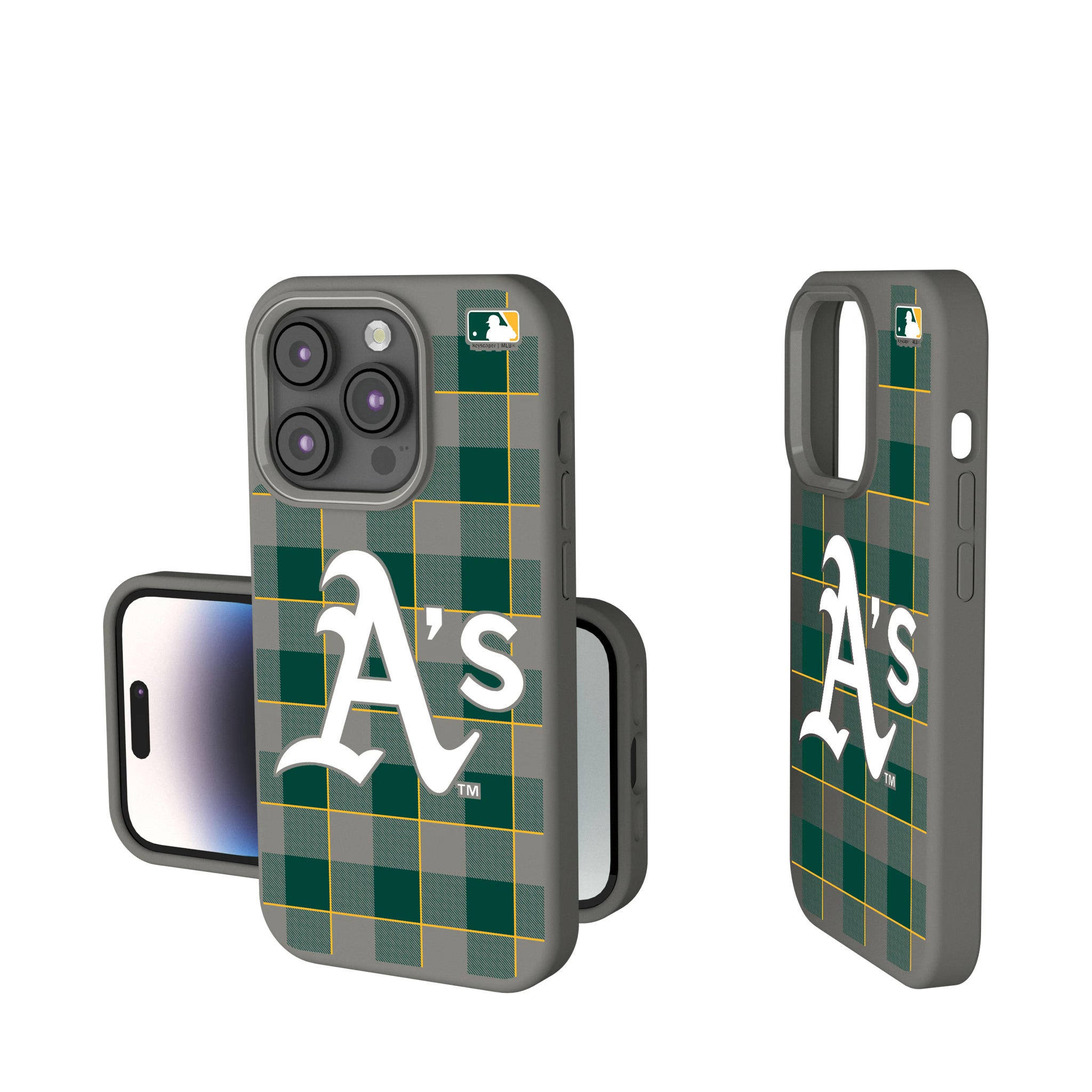 Oakland Athletics Plaid iPhone Soft Touch Phone Case for Apple iPhone
