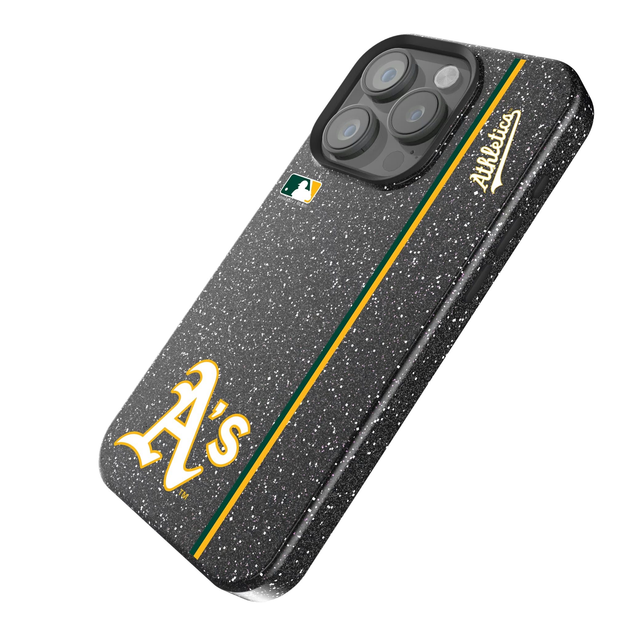 Oakland Athletics Sidebar iPhone Bling Phone Case for Apple iPhone - Isometric View