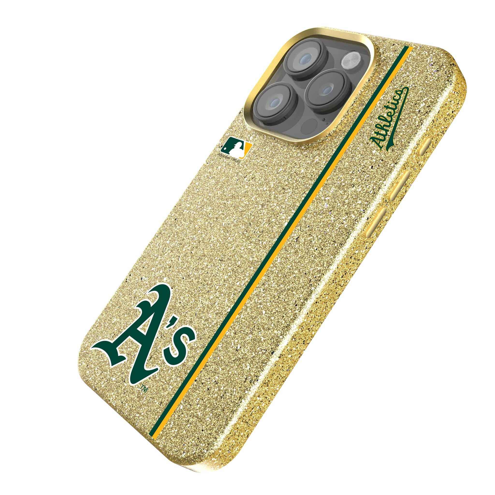 Oakland Athletics Sidebar iPhone Bling Phone Case for Apple iPhone - Isometric View