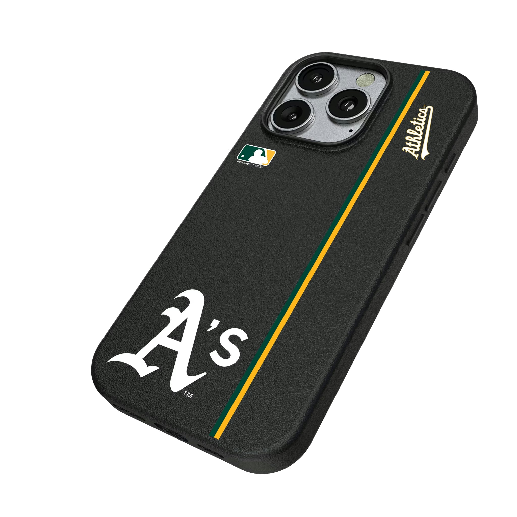 Oakland Athletics Sidebar iPhone MagSafe Compatible Phone Case for Apple iPhone - Isometric View