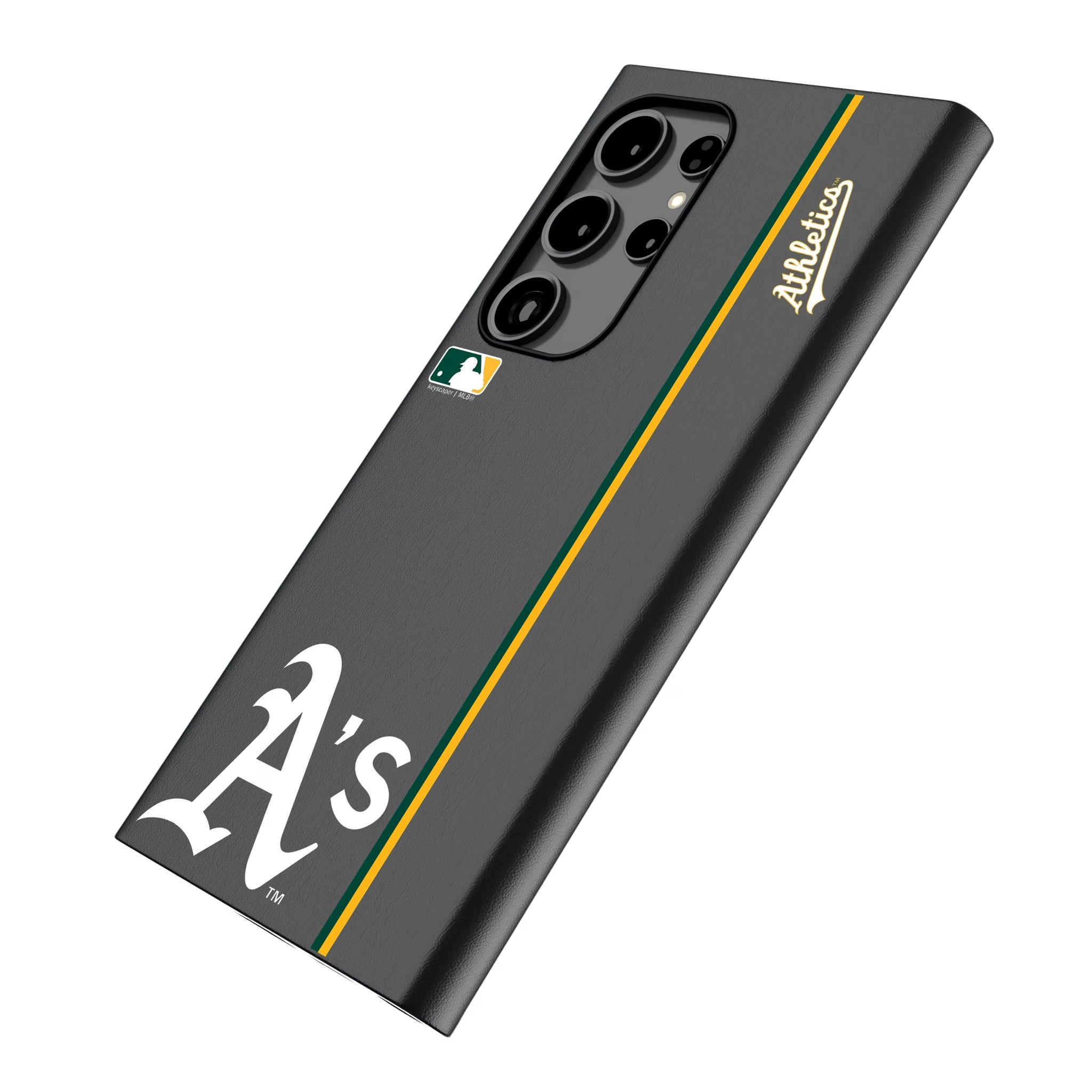 Oakland Athletics Sidebar Galaxy MagSafe Compatible Phone Case for Samsung Galaxy - Isometric View