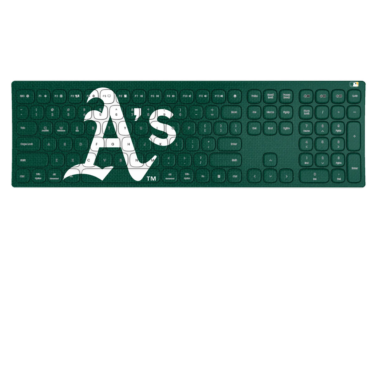 Oakland Athletics Solid KKB605 Curved Wireless Keyboard