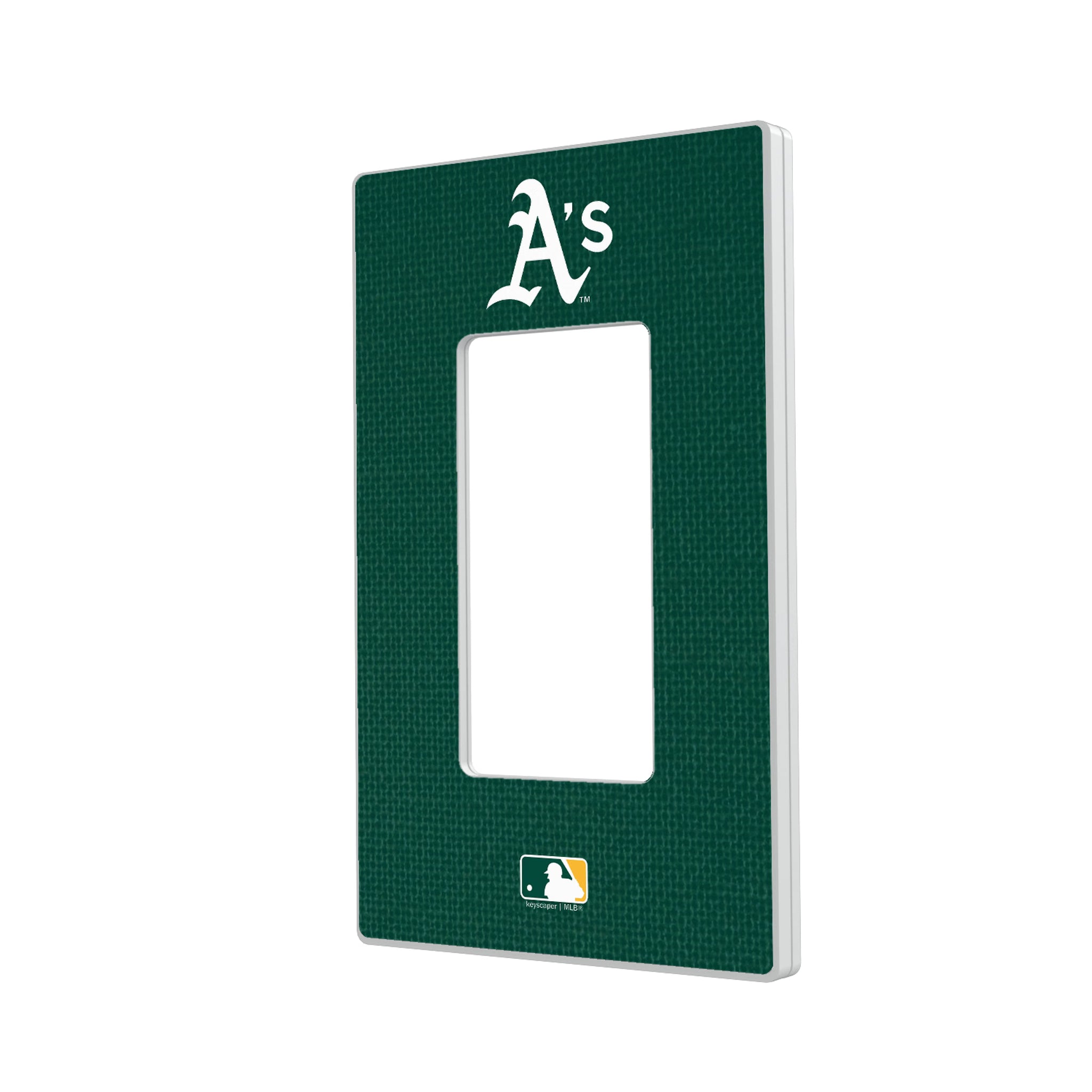 Oakland Athletics Solid Hidden-Screw Light Switch Plate#Style_Single Rocker