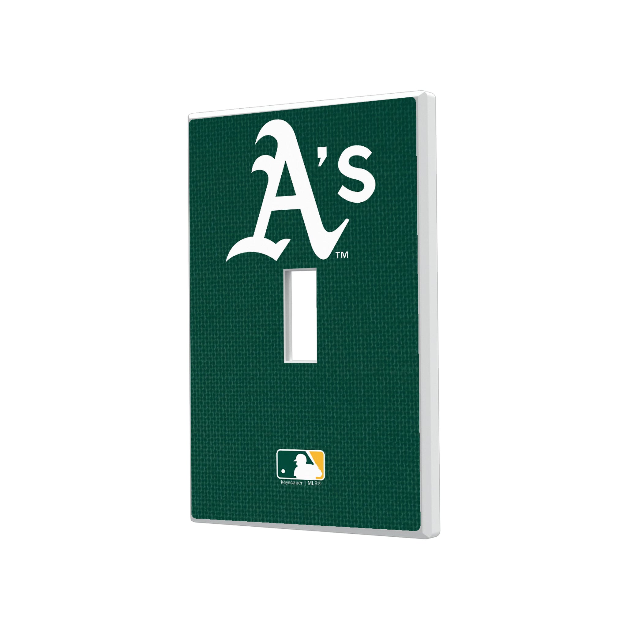 Oakland Athletics Solid Hidden-Screw Light Switch Plate#Style_Single Toggle