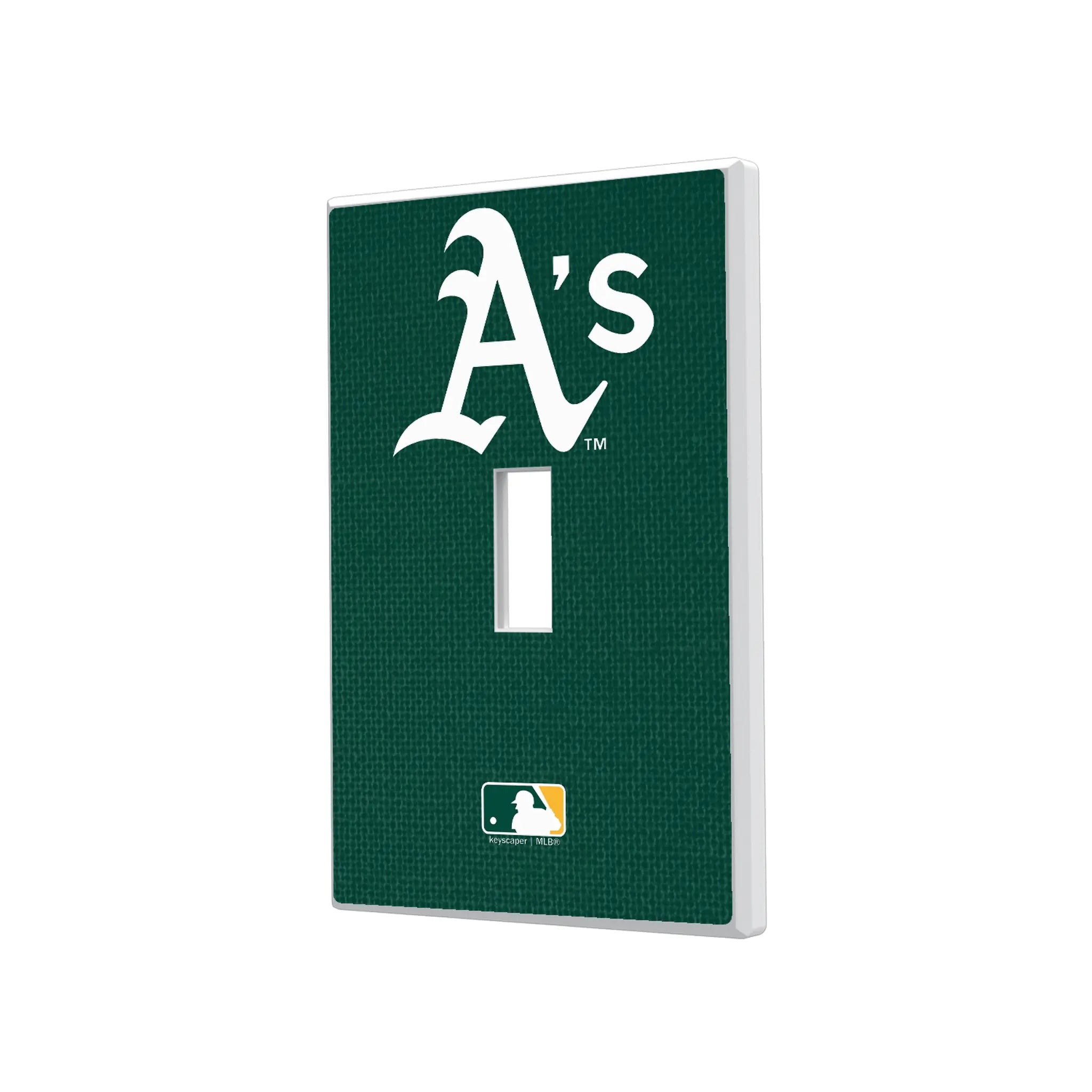 Oakland Athletics Solid Hidden-Screw Light Switch Plate#Style_Single Toggle