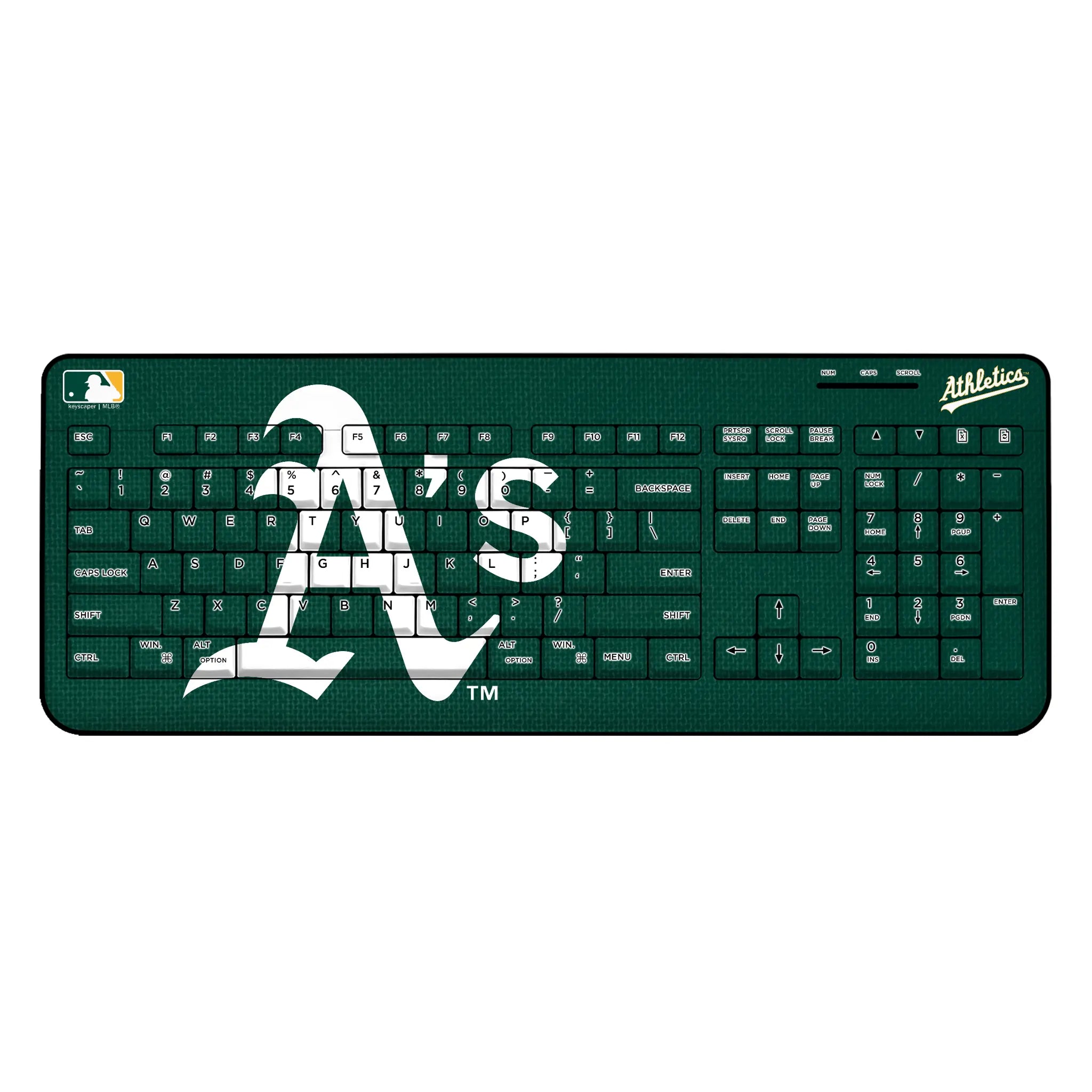Oakland Athletics Solid Wireless USB Keyboard