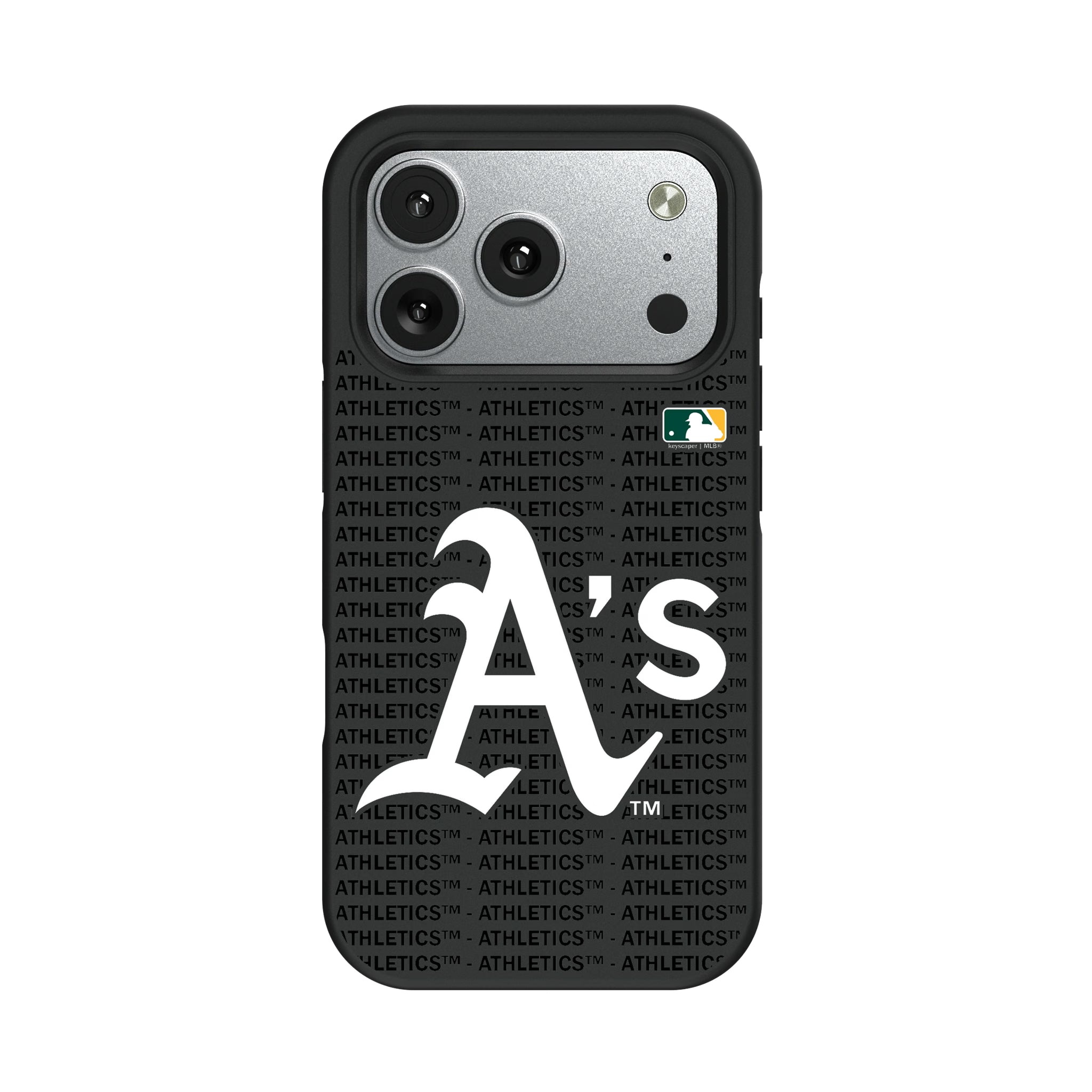 Oakland Athletics Text Backdrop iPhone Bump Phone Case for Apple iPhone#Device_iPhone 17 Pro