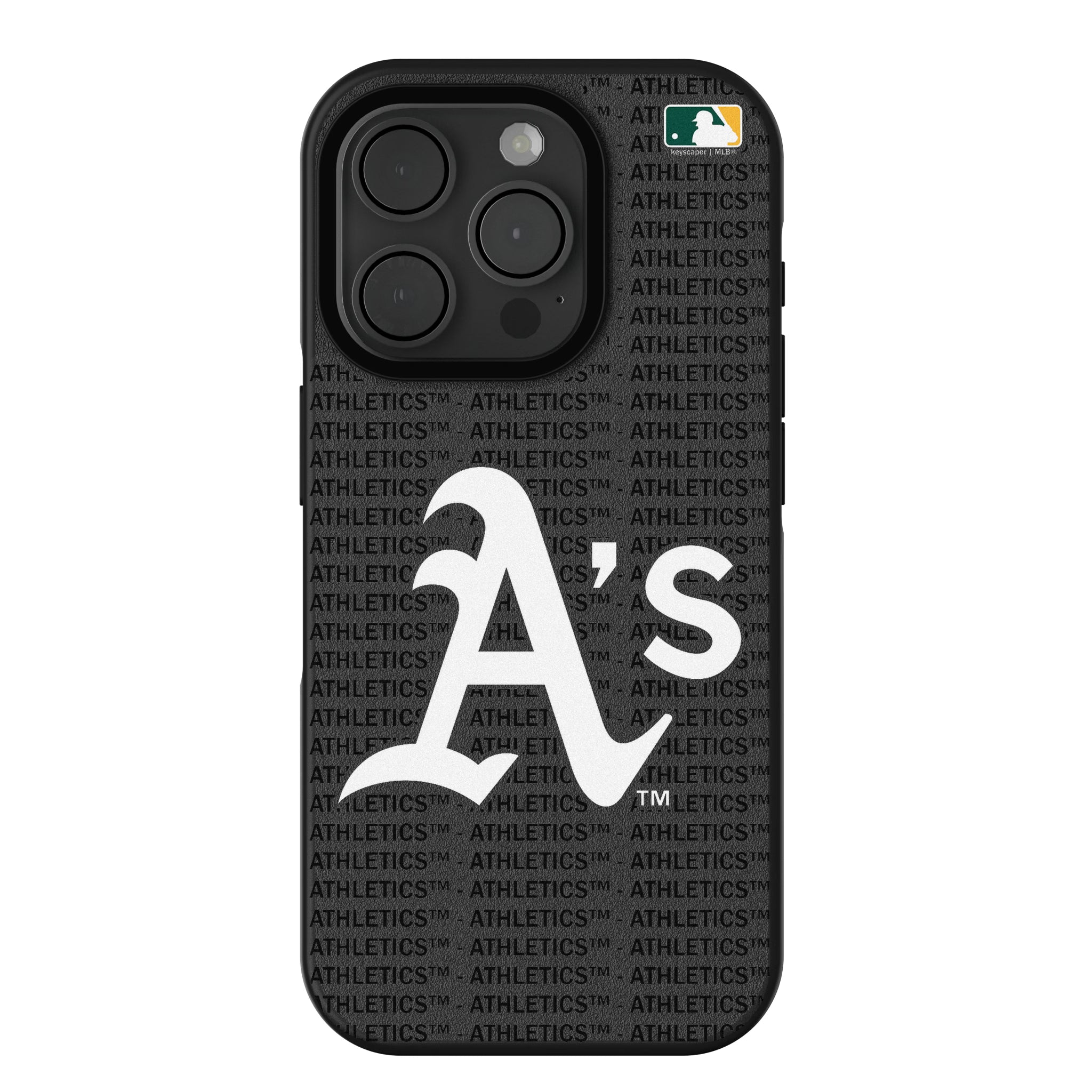 Oakland Athletics Text Backdrop iPhone Bump Phone Case for Apple iPhone