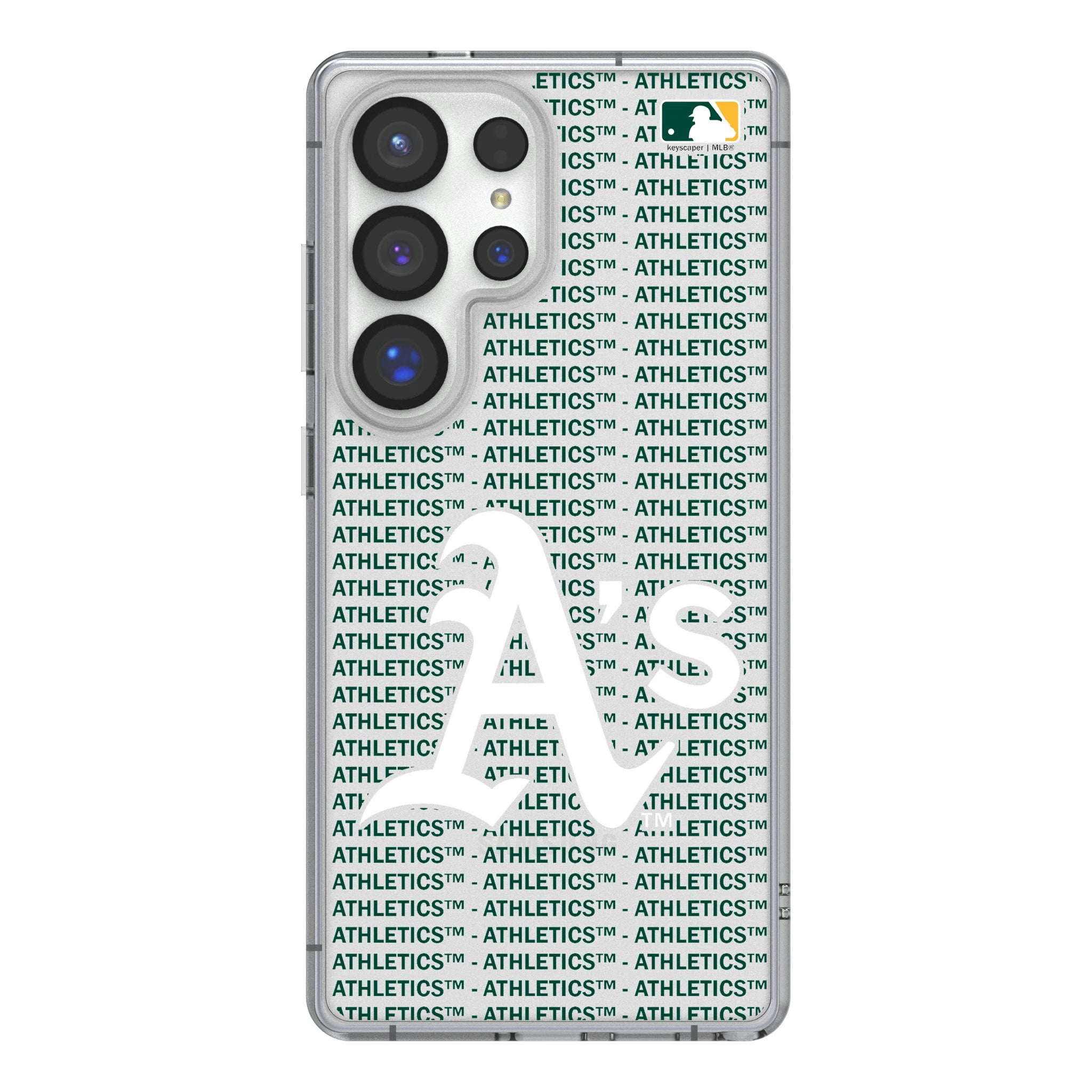 Oakland Athletics Text Backdrop Galaxy Clear Phone Case for Samsung Galaxy