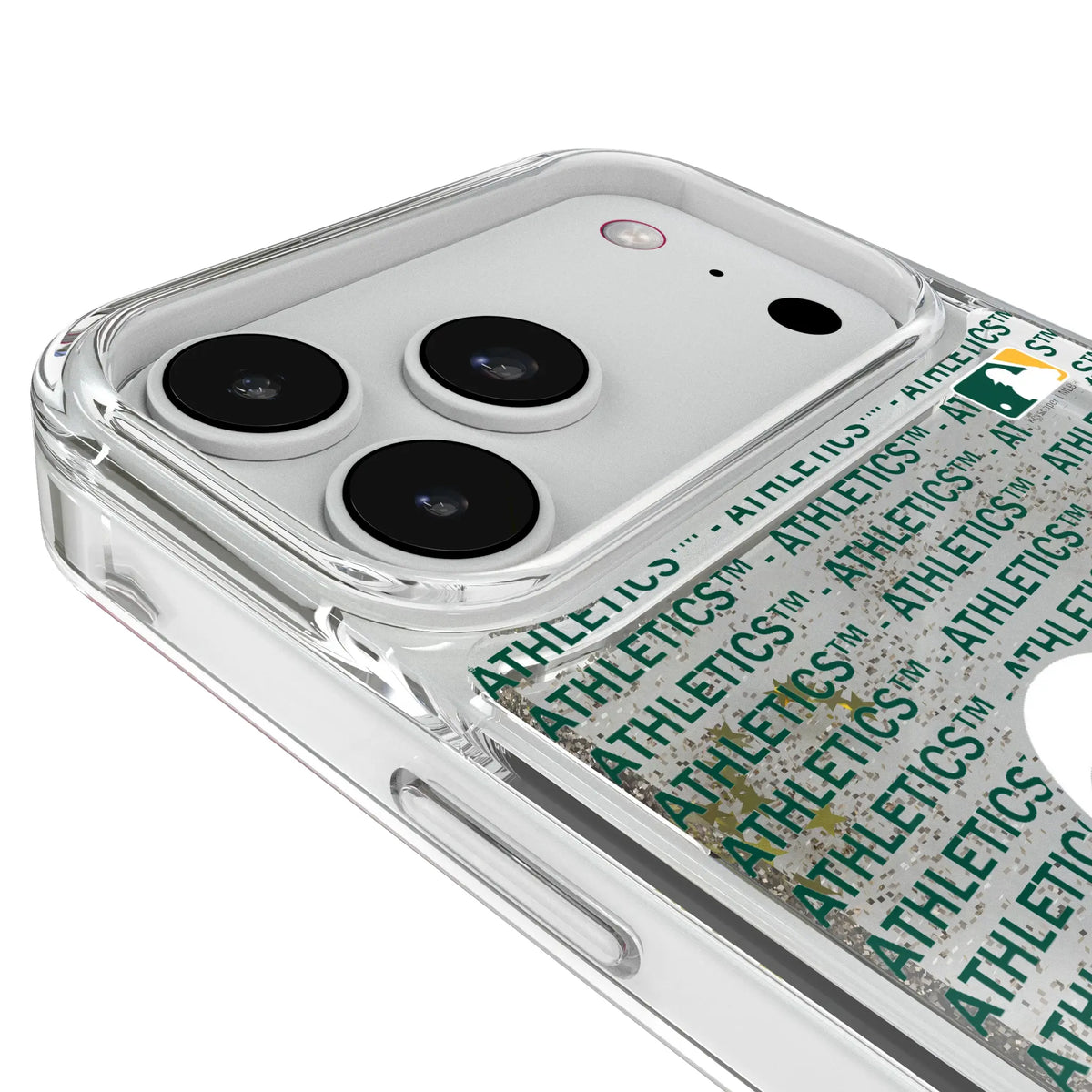 Oakland Athletics Text Backdrop iPhone Glitter Phone Case for Apple iPhone - Detail#Device_iPhone 18 Pro Max