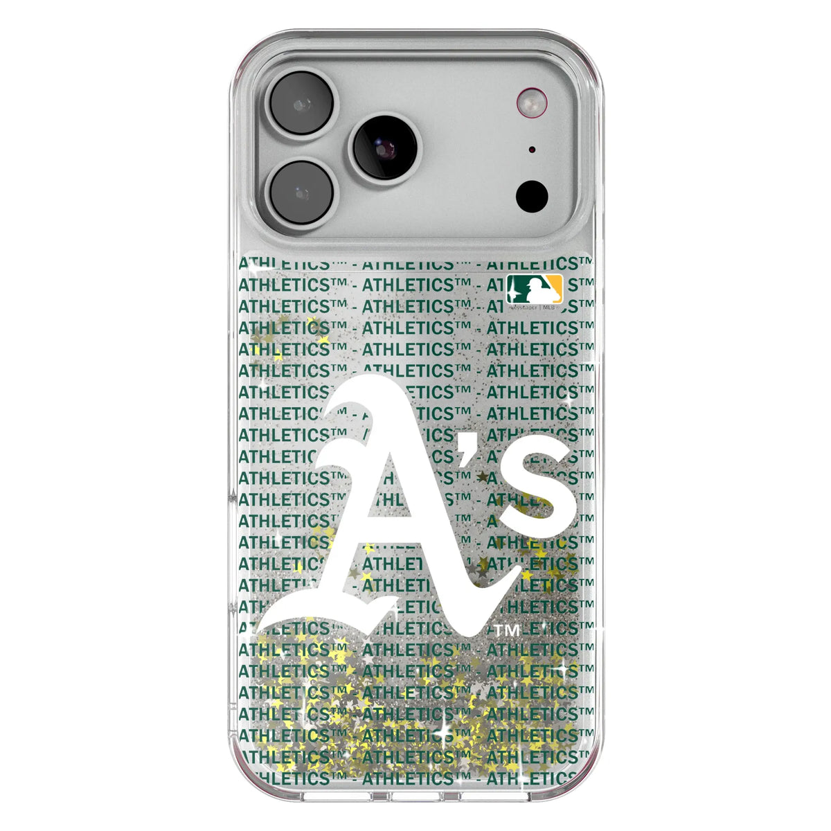 Oakland Athletics Text Backdrop Glitter Phone Case for Apple iPhone