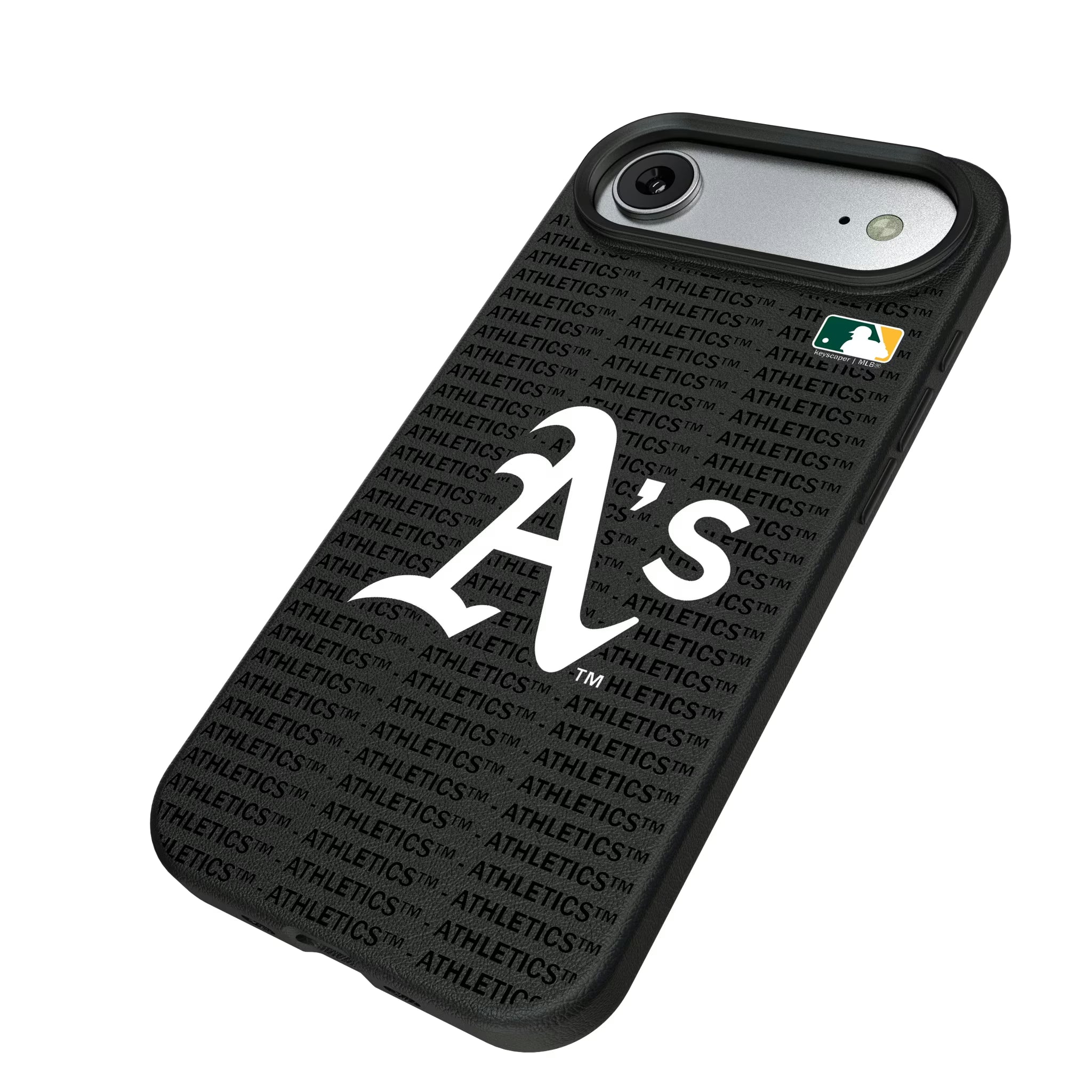 Oakland Athletics Text Backdrop iPhone MagSafe Compatible Phone Case for Apple iPhone - Isometric View#Device_iPhone Air