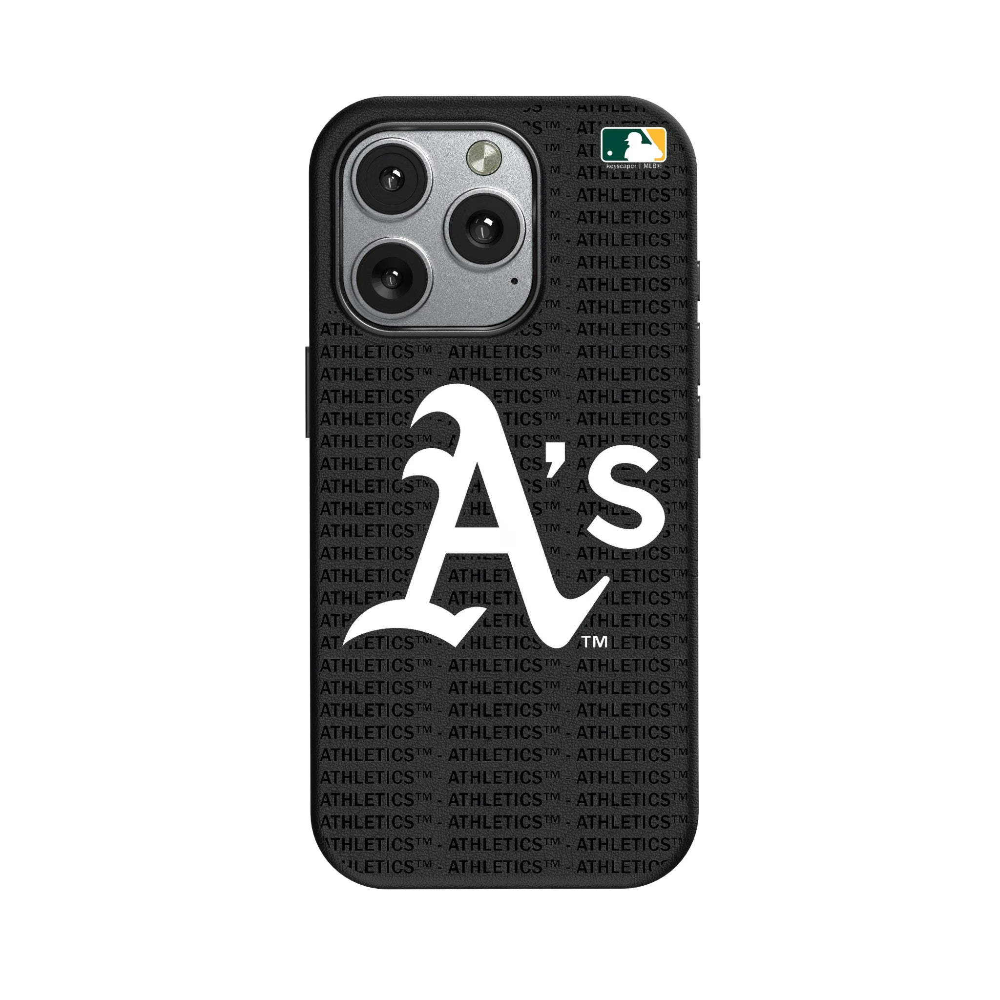 Oakland Athletics Text Backdrop iPhone MagSafe Compatible Phone Case for Apple iPhone