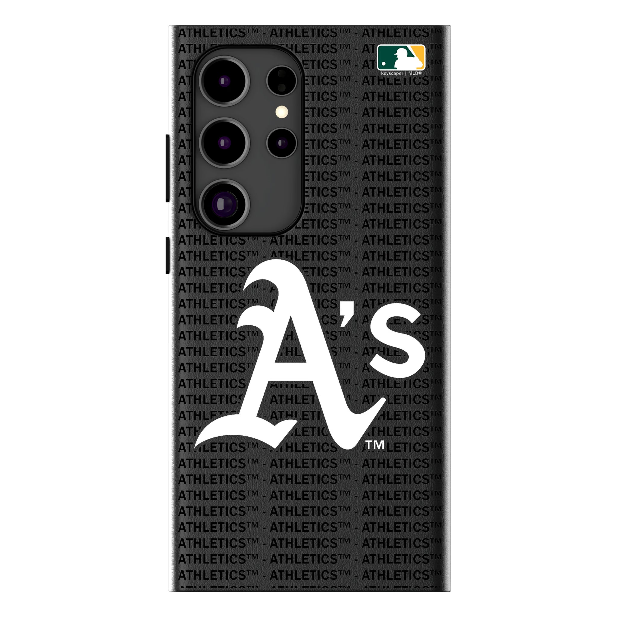 Oakland Athletics Text Backdrop Galaxy MagSafe Compatible Phone Case for Samsung Galaxy