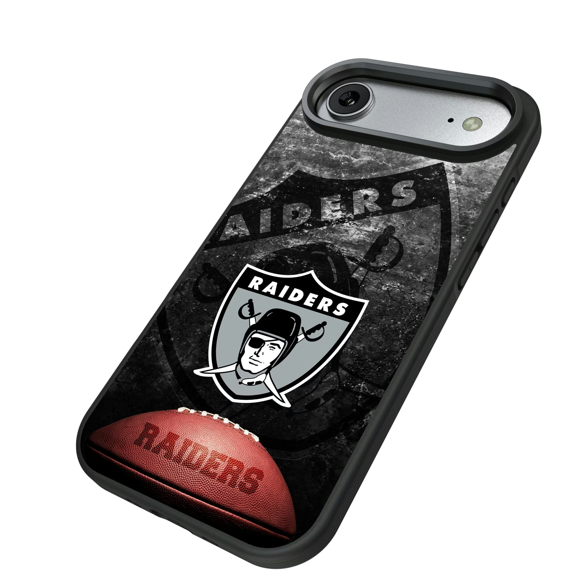Oakland Raiders 1963 Historic Collection Legendary iPhone Bump Phone Case for Apple iPhone - Isometric View#Device_iPhone Air