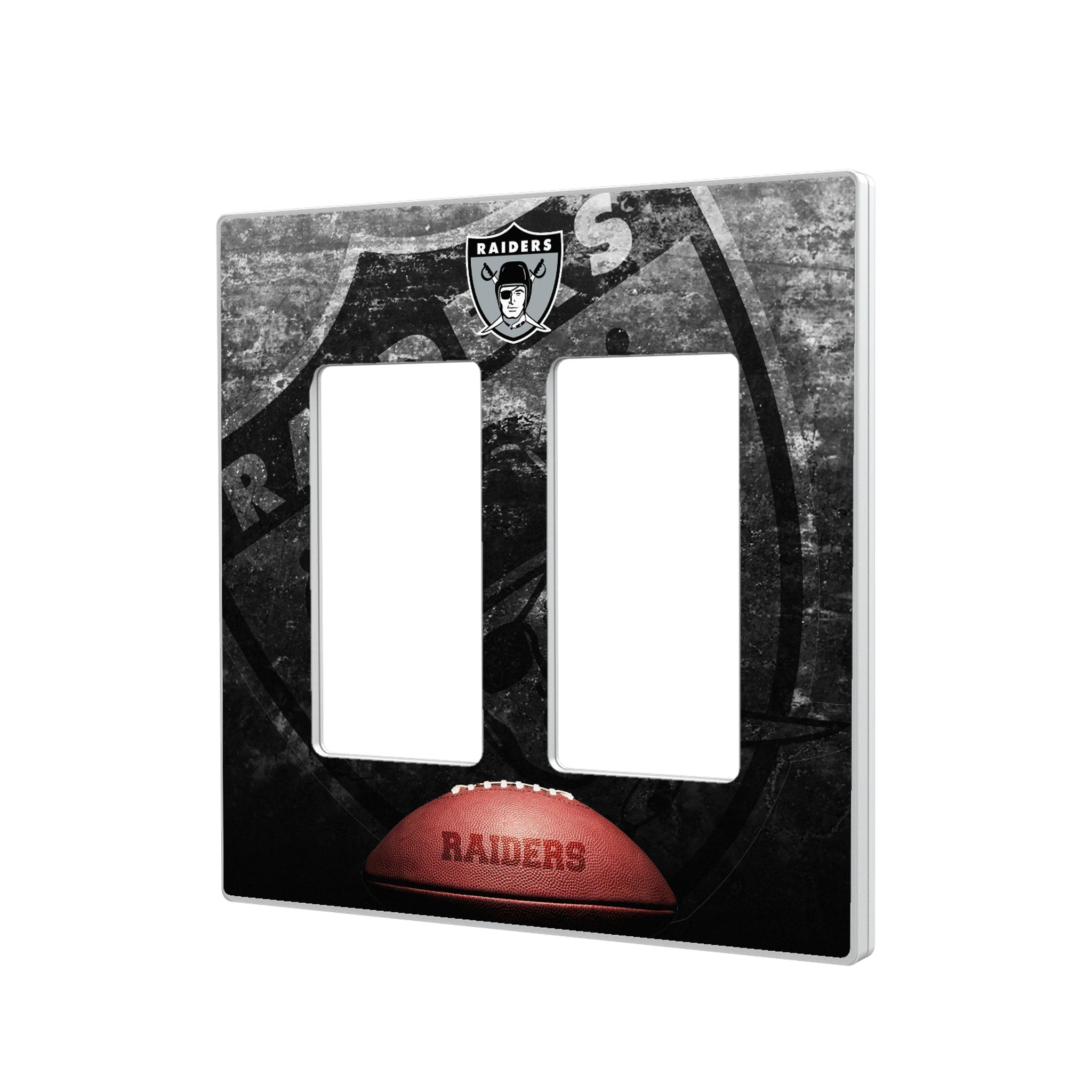 Oakland Raiders 1963 Historic Collection Legendary Hidden-Screw Light Switch Plate#Style_Double Rocker