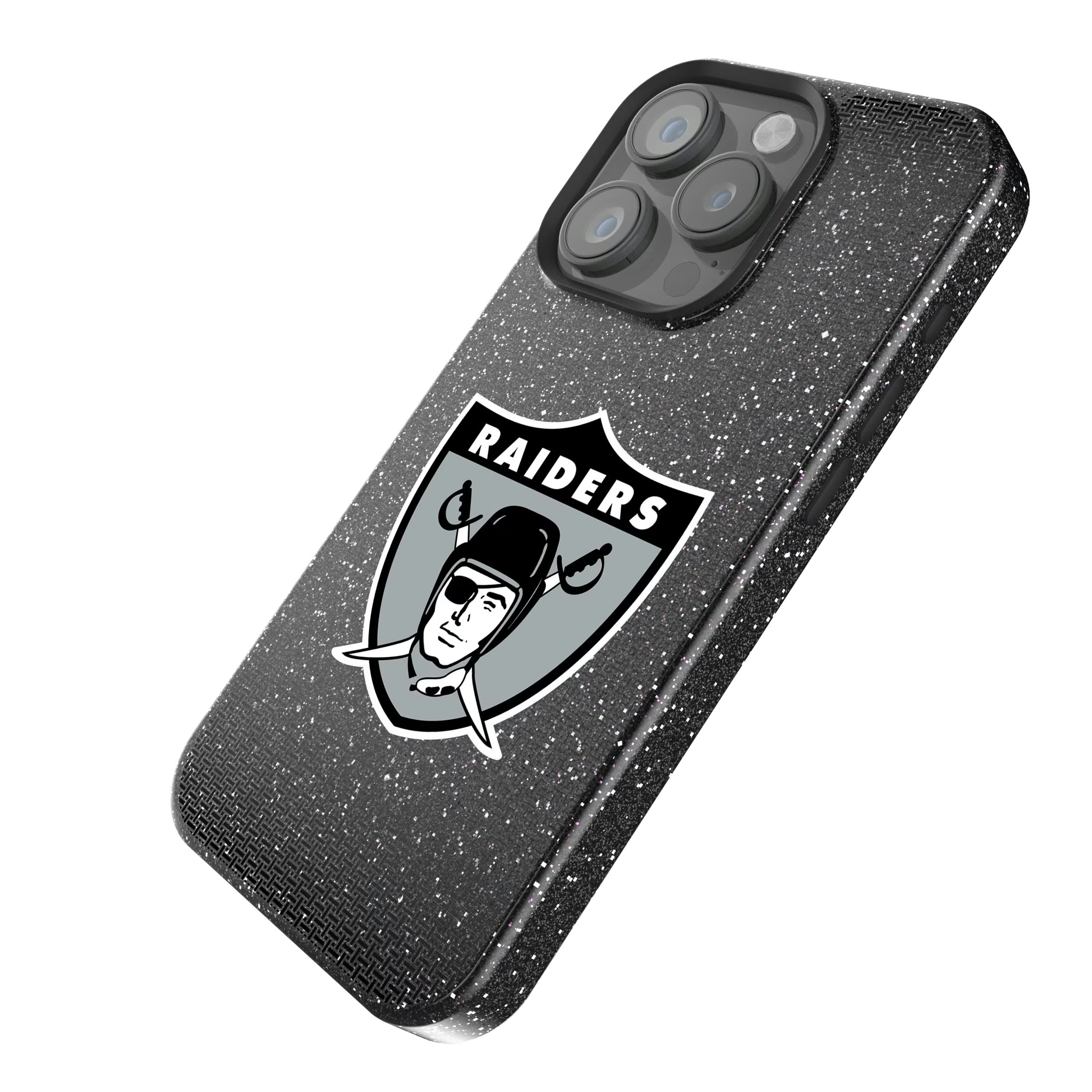 Oakland Raiders 1963 Historic Collection Linen iPhone Bling Phone Case for Apple iPhone - Isometric View