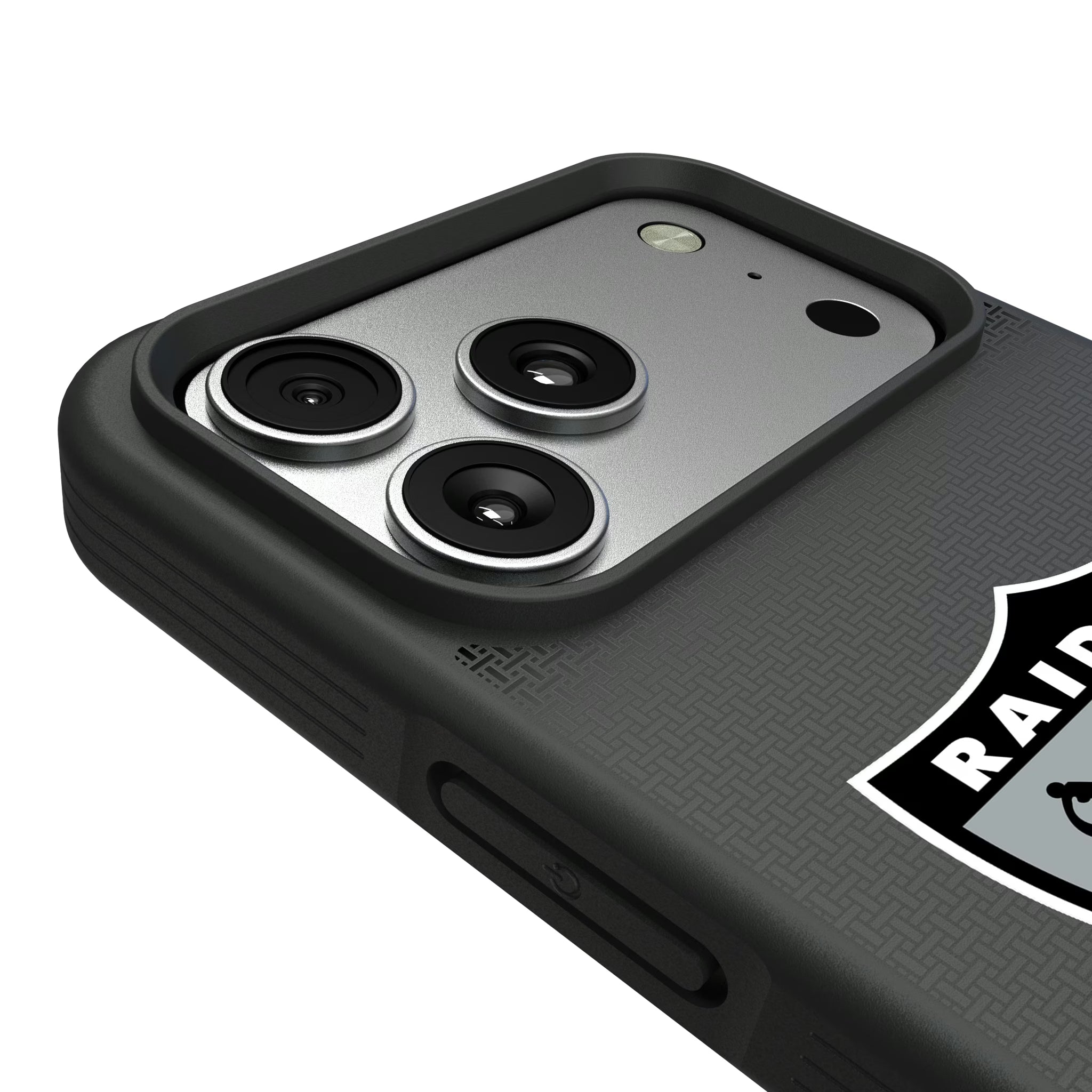 Oakland Raiders 1963 Historic Collection Linen iPhone Bump Phone Case for Apple iPhone - Detail#Device_iPhone 17 Pro Max