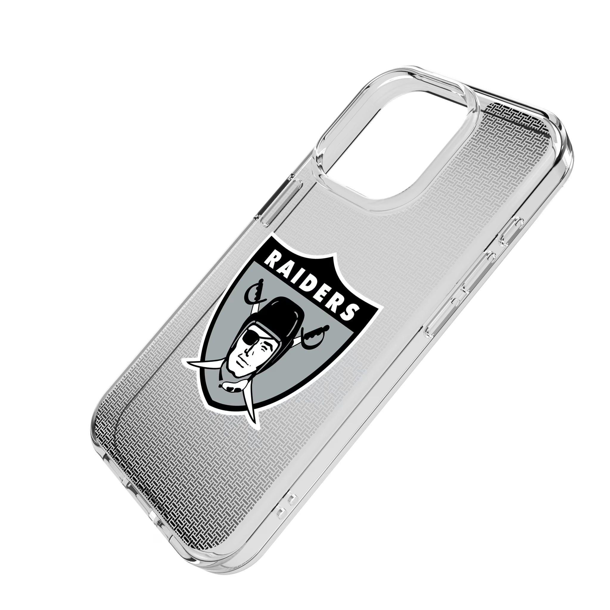 Oakland Raiders 1963 Historic Collection Linen iPhone Clear Phone Case for Apple iPhone - Isometric View
