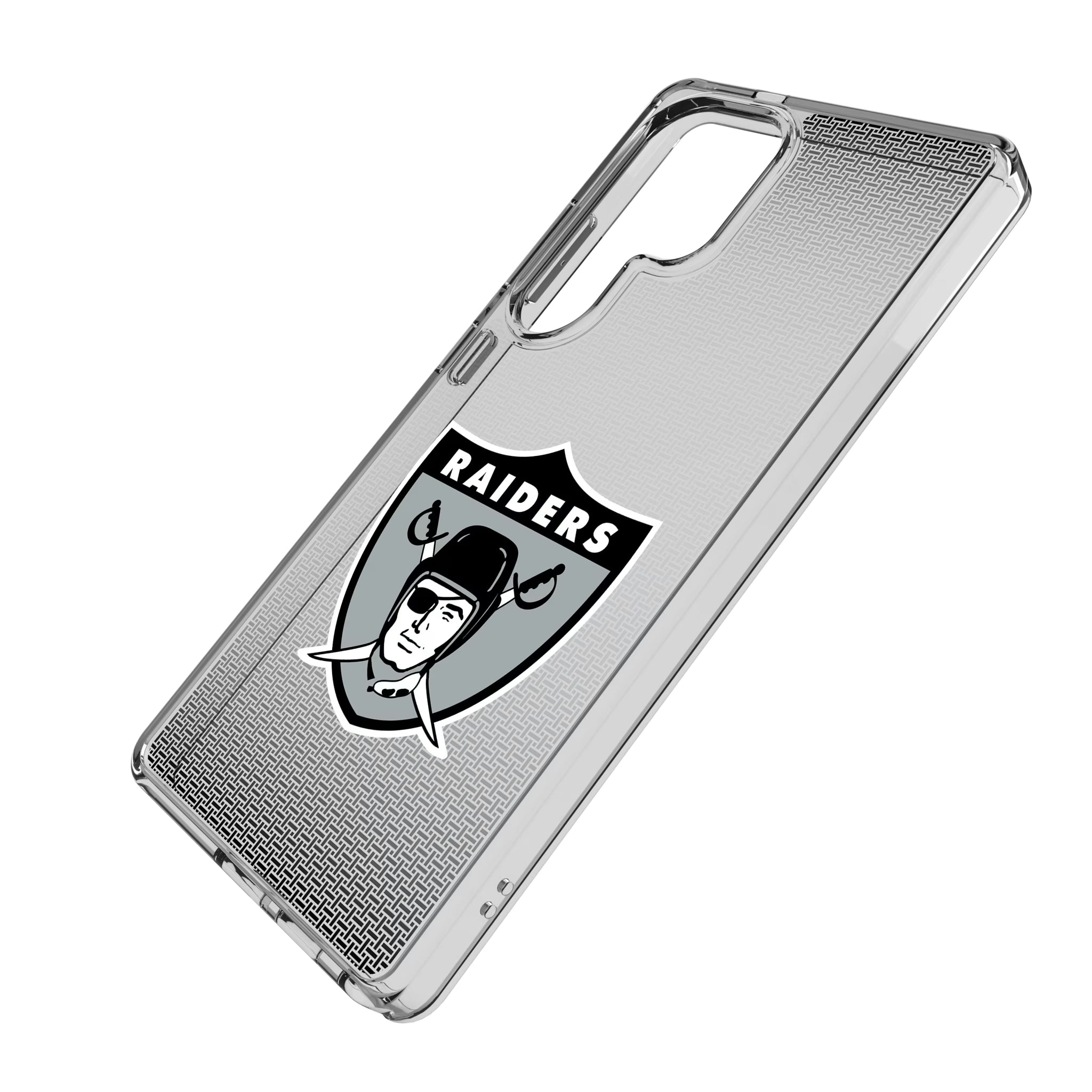 Oakland Raiders 1963 Historic Collection Linen Galaxy Clear Phone Case for Samsung Galaxy - Isometric View