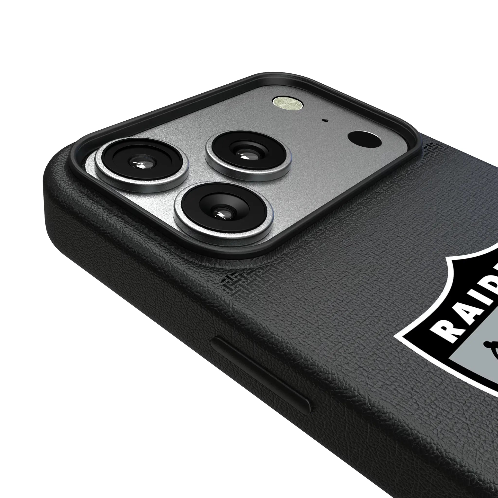 Oakland Raiders 1963 Historic Collection Linen iPhone MagSafe Compatible Phone Case for Apple iPhone - Detail#Device_iPhone 17 Pro