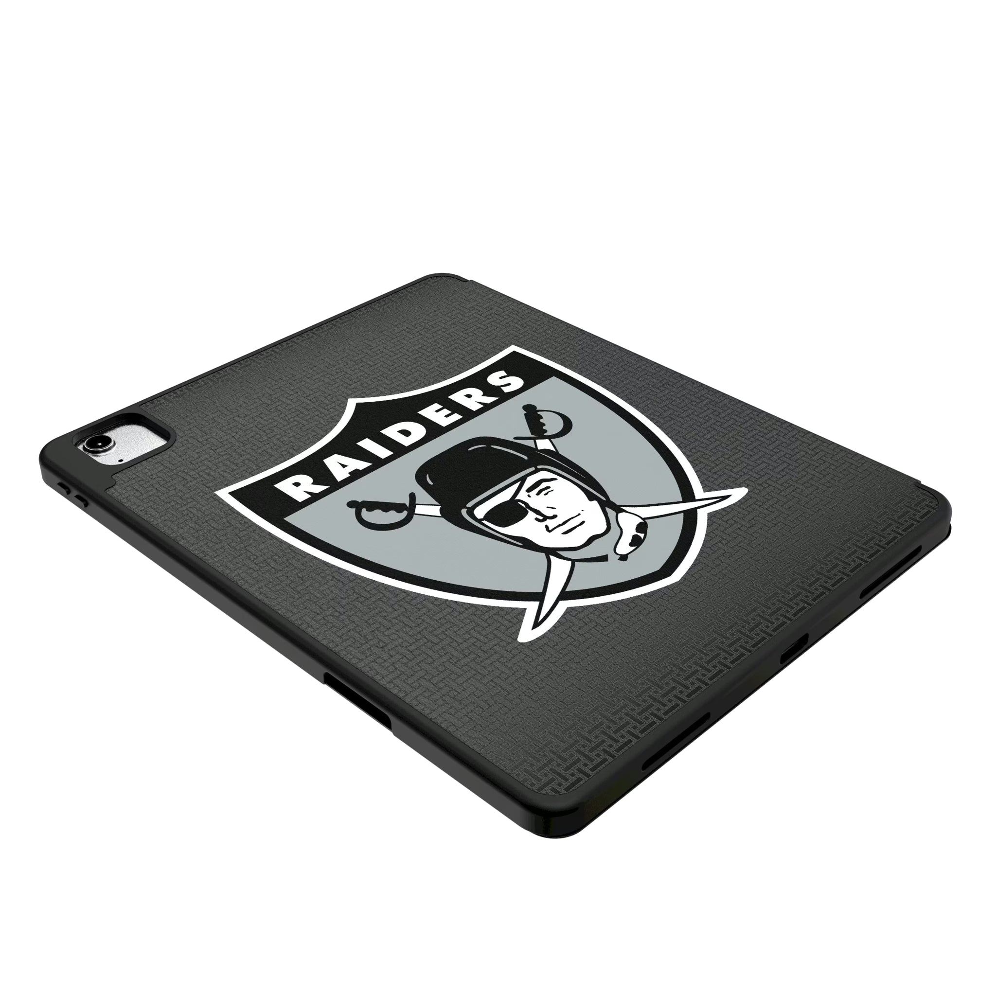 Oakland Raiders 1963 Historic Collection Linen iPad Tablet Case for Apple iPad - Isometric View