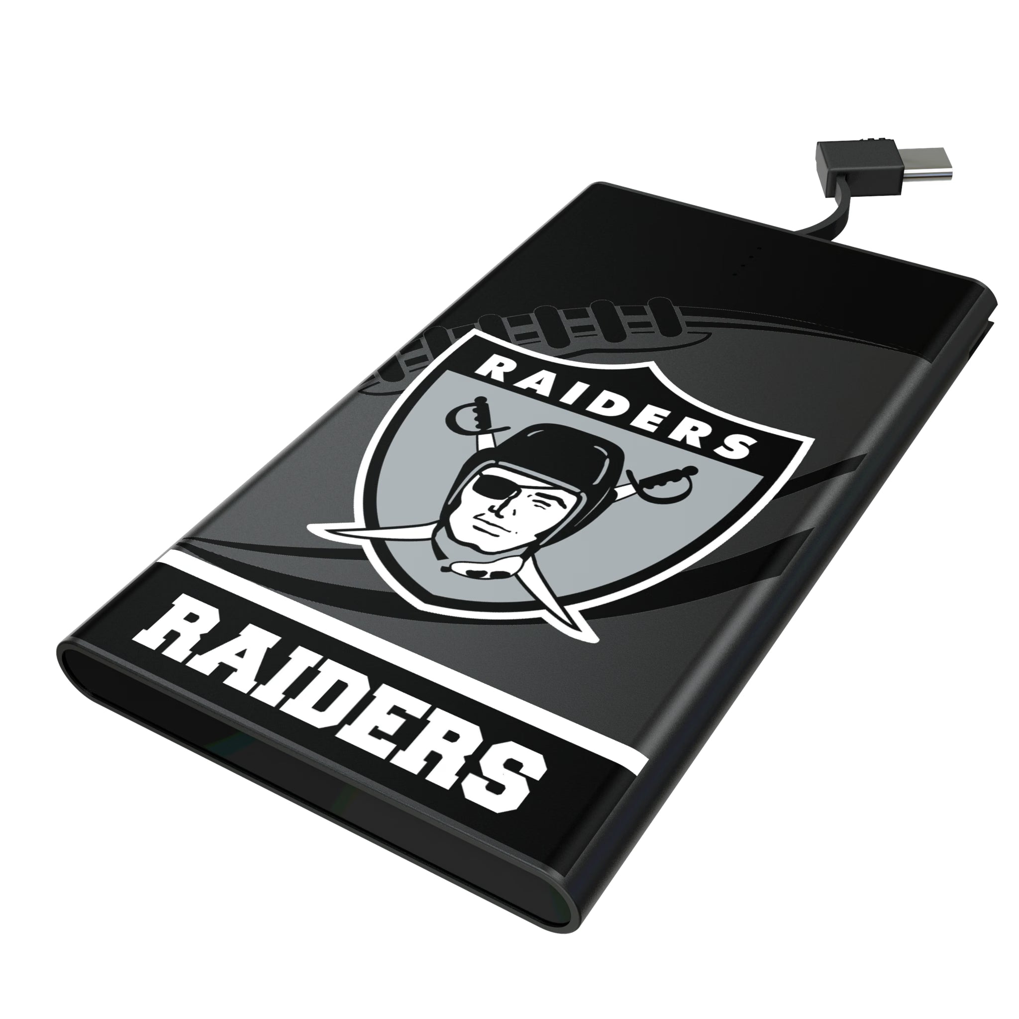 Oakland Raiders 1963 Historic Collection Passtime 5000mAh Flat Powerbank
