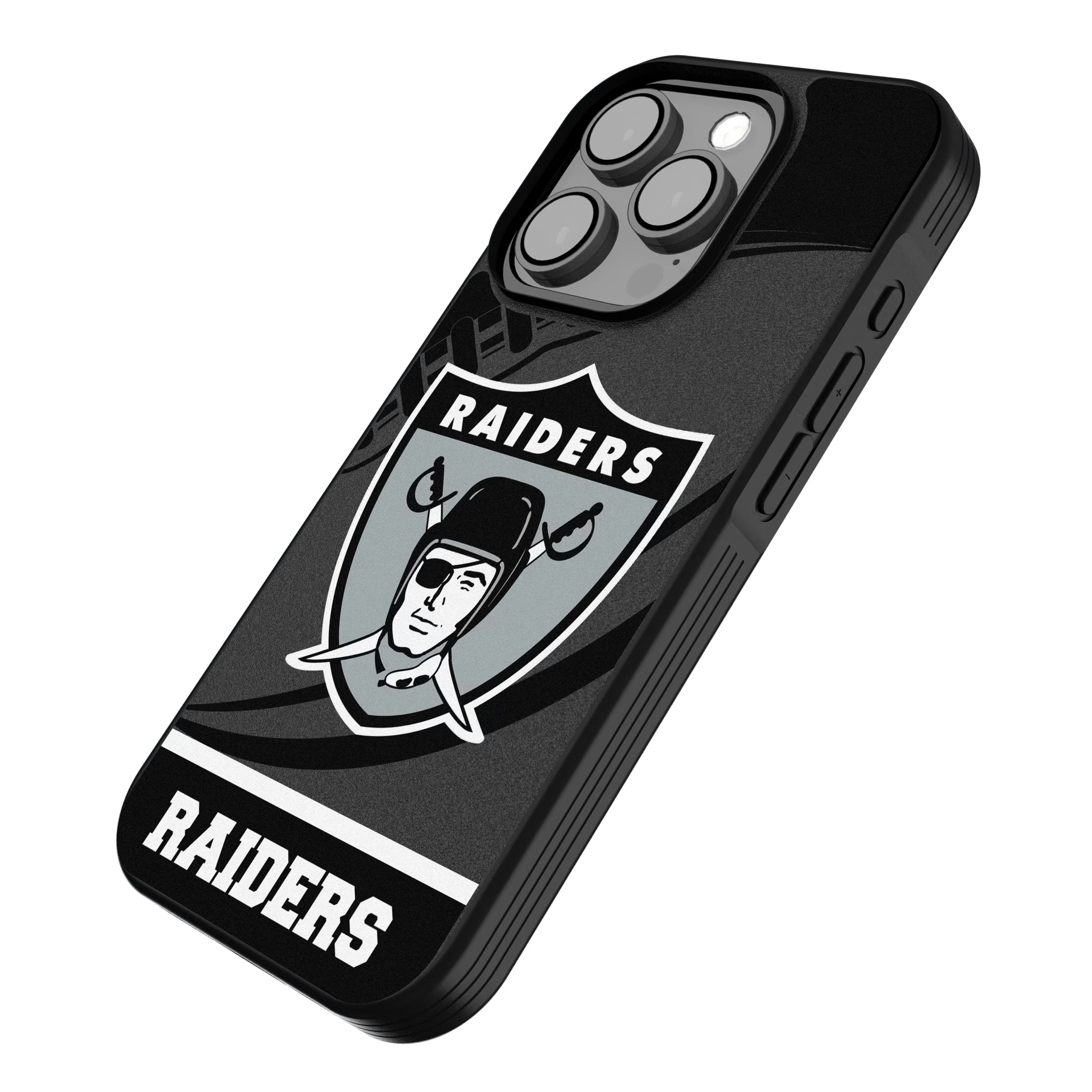 Oakland Raiders 1963 Historic Collection Passtime iPhone Bump Phone Case for Apple iPhone - Isometric View
