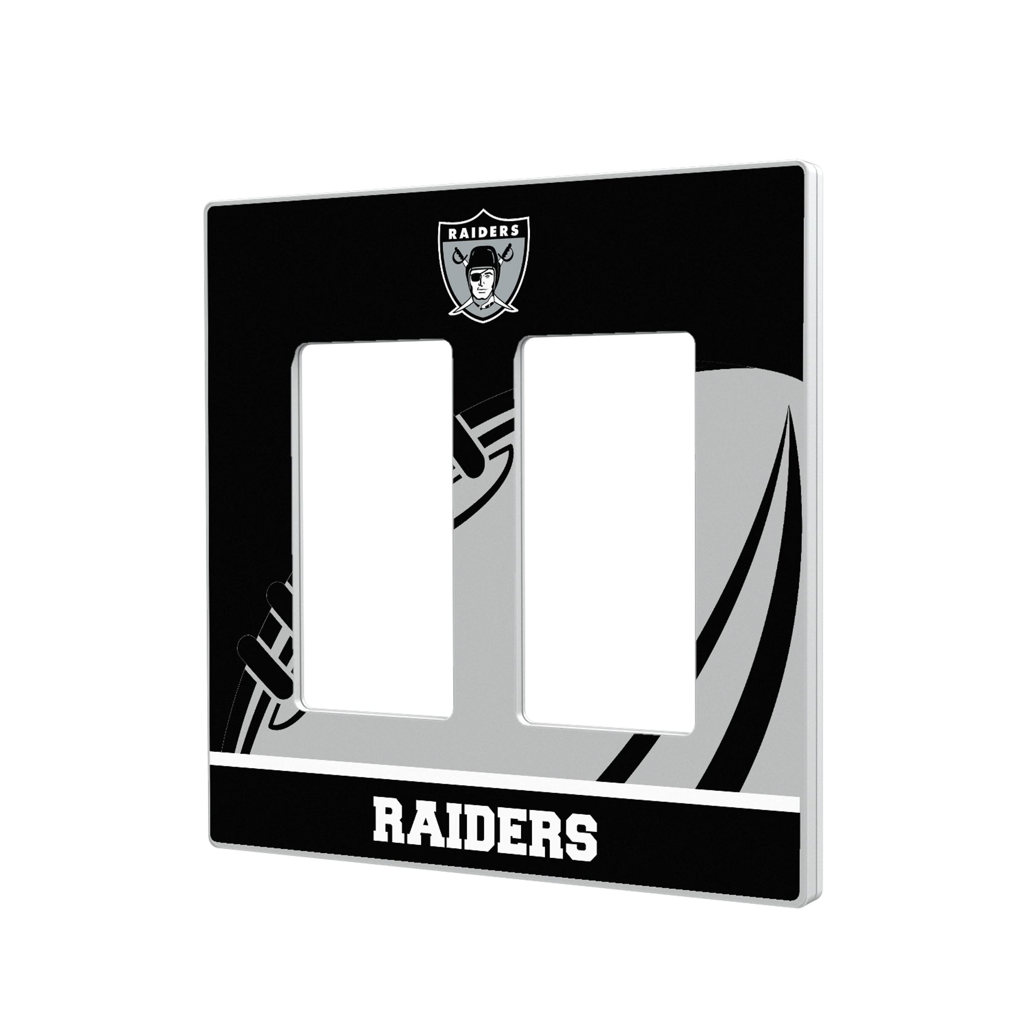 Oakland Raiders 1963 Historic Collection Passtime Hidden-Screw Light Switch Plate#Style_Double Rocker