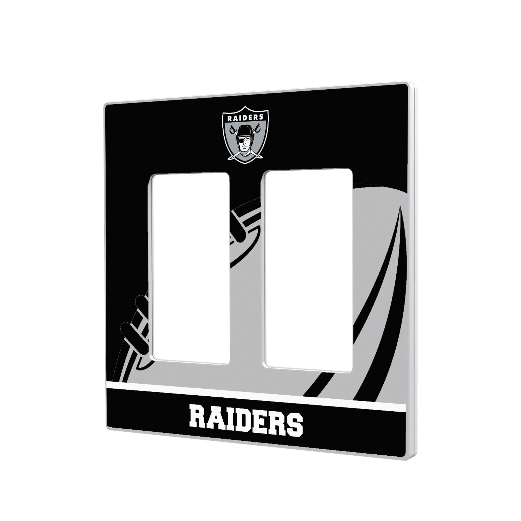 Oakland Raiders 1963 Historic Collection Passtime Hidden-Screw Light Switch Plate#Style_Double Rocker