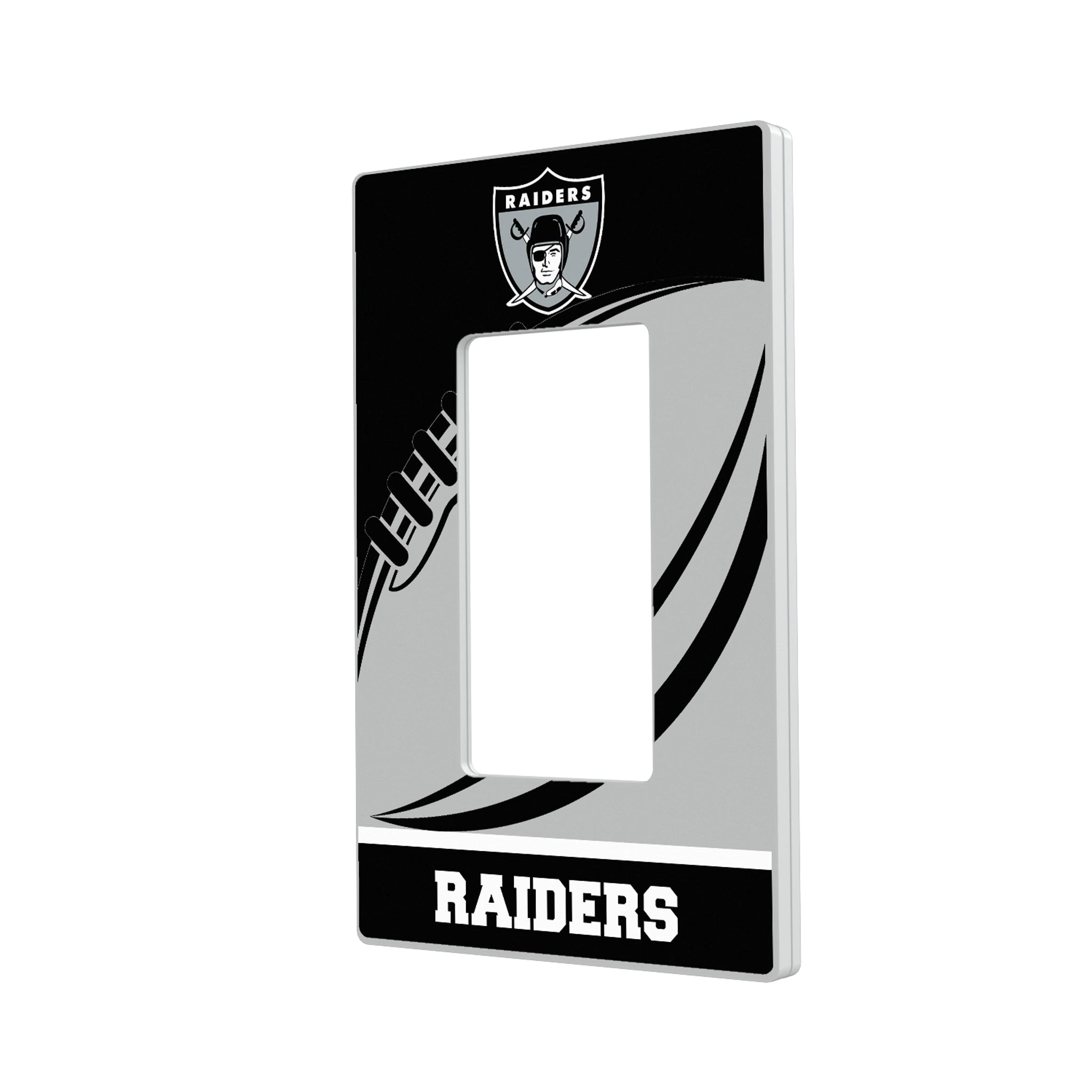 Oakland Raiders 1963 Historic Collection Passtime Hidden-Screw Light Switch Plate#Style_Single Rocker