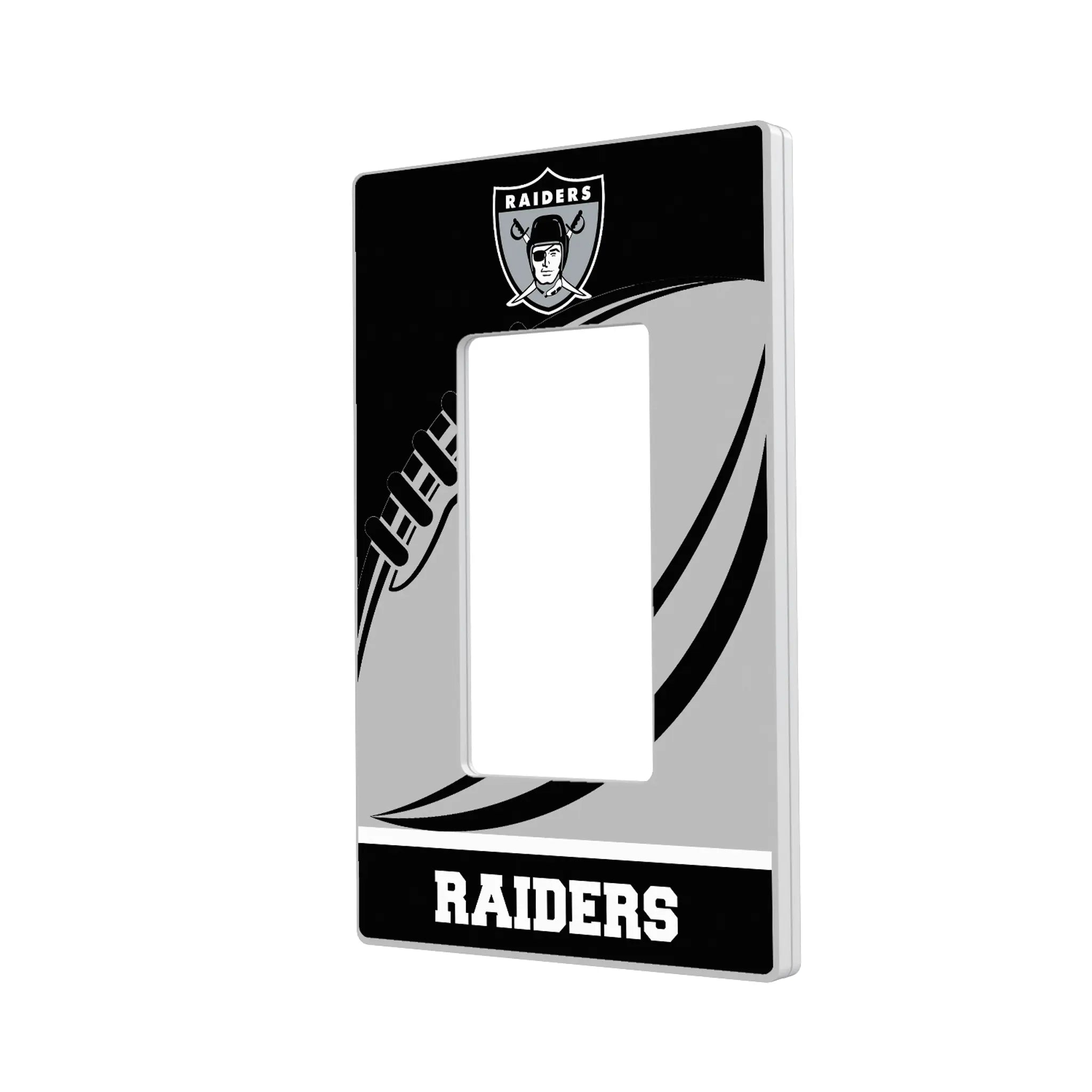 Oakland Raiders 1963 Historic Collection Passtime Hidden-Screw Light Switch Plate#Style_Single Rocker