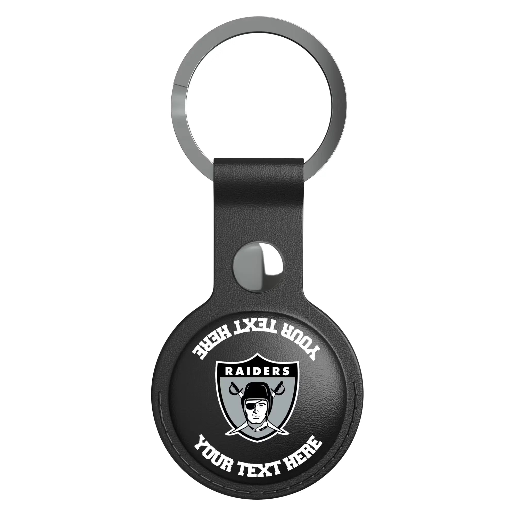 Oakland Raiders 1963 Historic Collection Personalized Insignia AirTag Black Airtag Holder