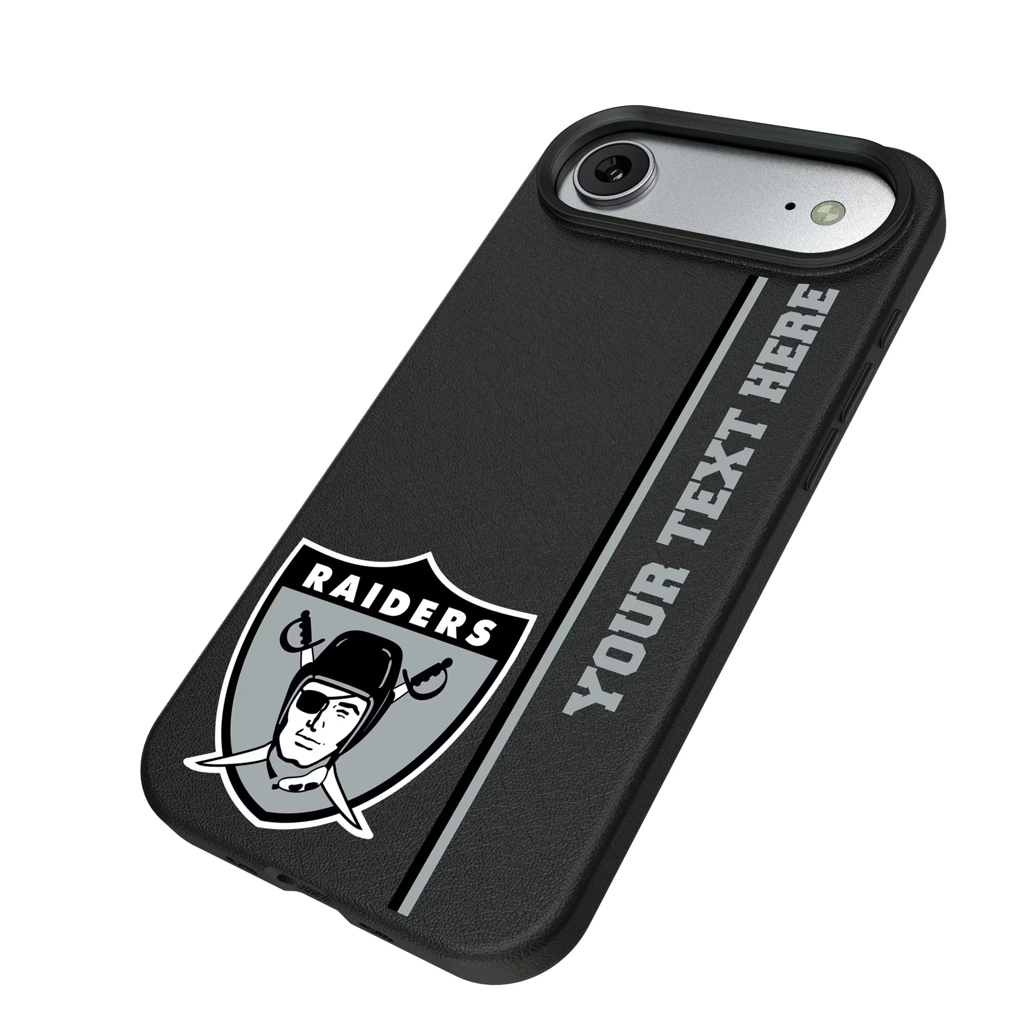 Oakland Raiders 1963 Historic Collection Personalized Sidebard iPhone MagSafe Compatible Phone Case for Apple iPhone - Isometric View#Device_iPhone Air