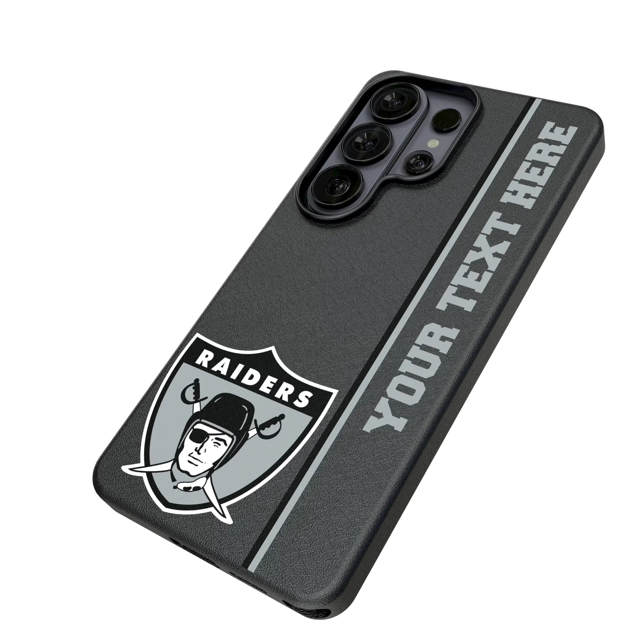 Oakland Raiders 1963 Historic Collection Personalized Sidebard Galaxy MagSafe Compatible Phone Case for Samsung Galaxy - Isometric View#Device_Galaxy S26 Ultra