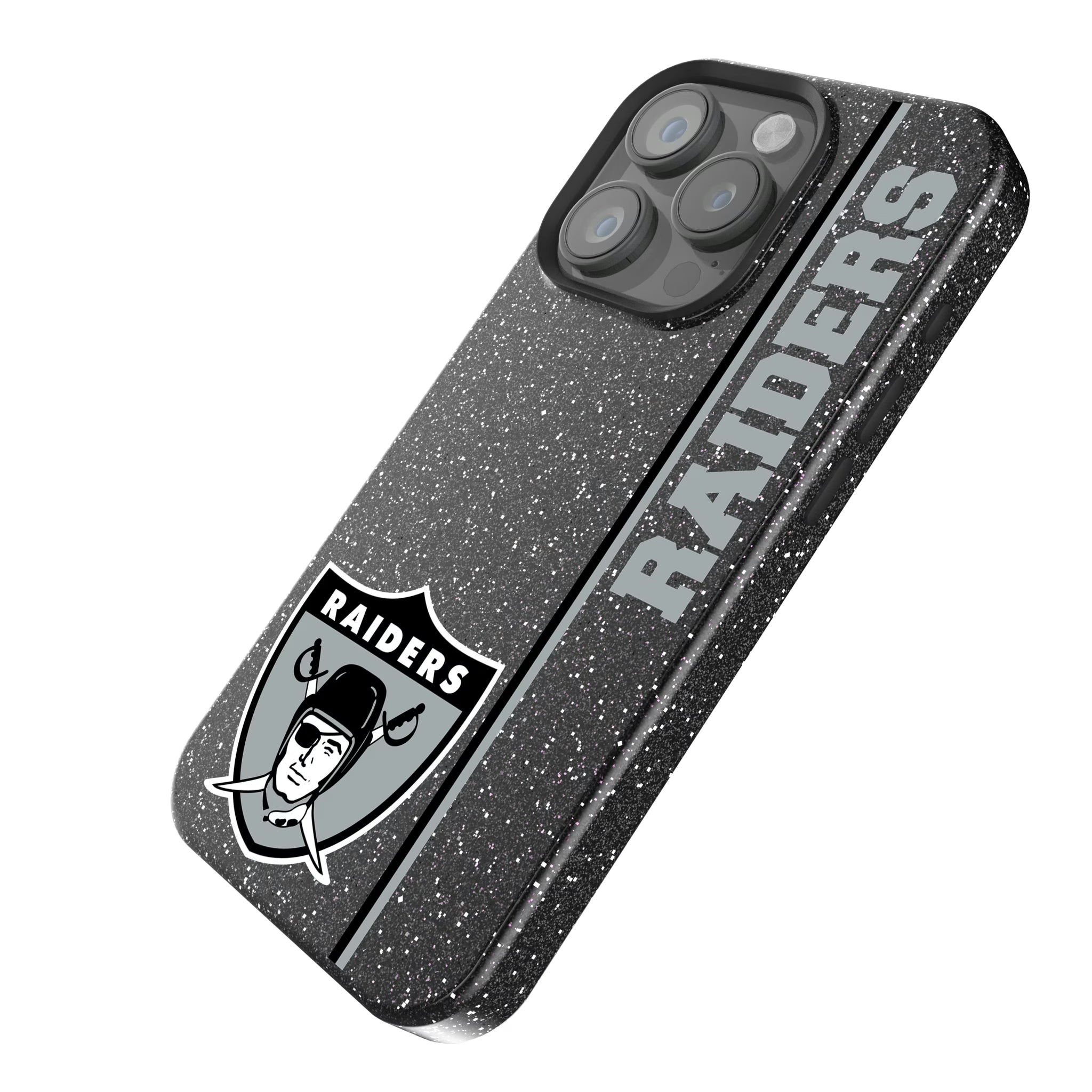 Oakland Raiders 1963 Historic Collection Sidebar iPhone Bling Phone Case for Apple iPhone - Isometric View