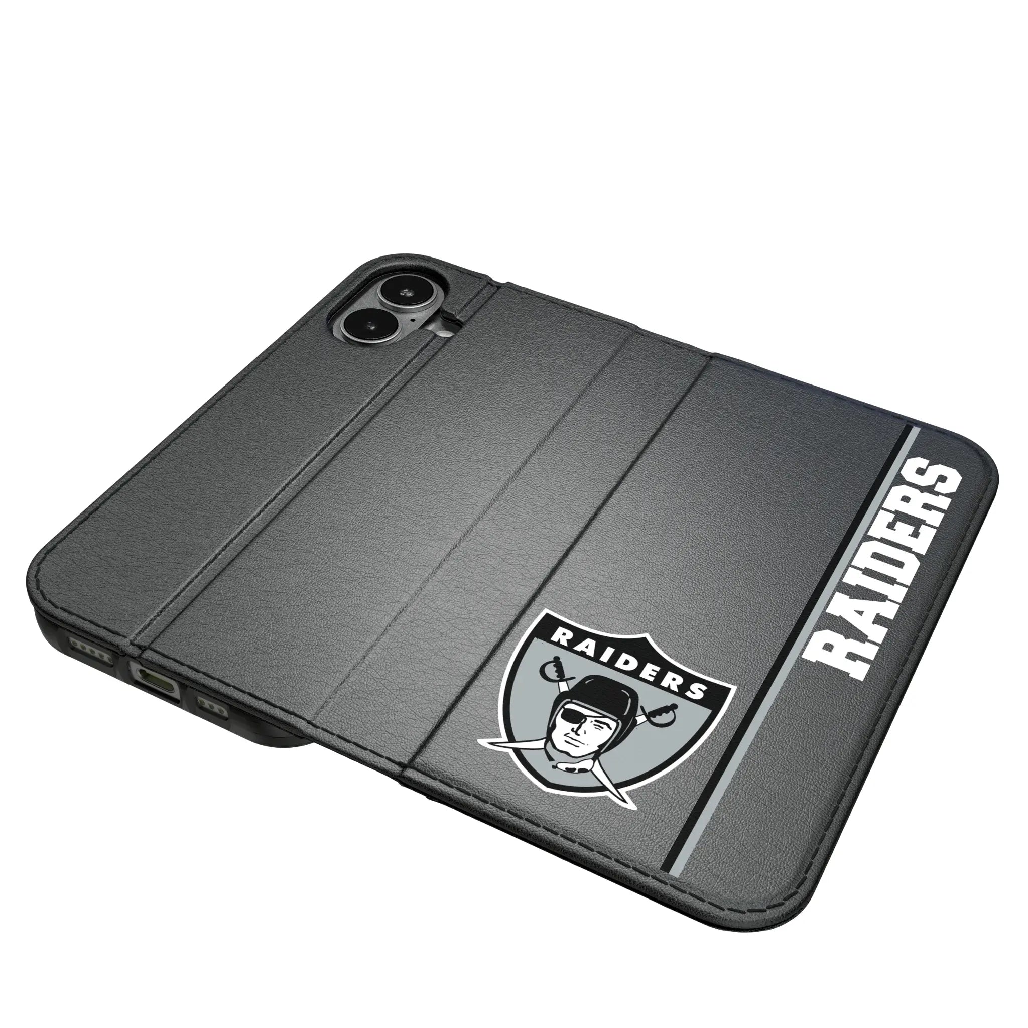 Oakland Raiders 1963 Historic Collection Sidebar iPhone Folio Phone Case for Apple iPhone#Device_iPhone 17