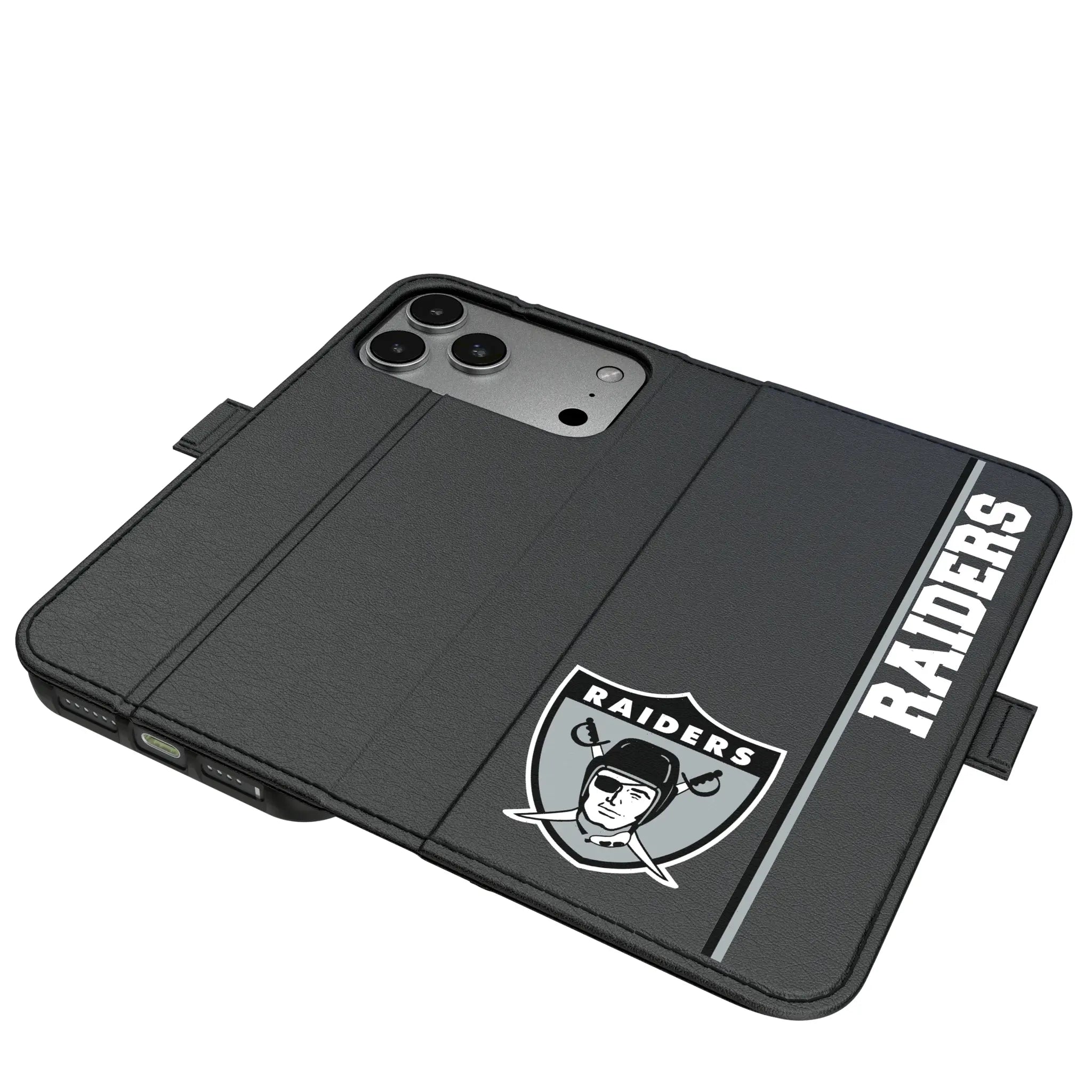 Oakland Raiders 1963 Historic Collection Sidebar iPhone Folio Phone Case for Apple iPhone#Device_iPhone 17 Pro Max