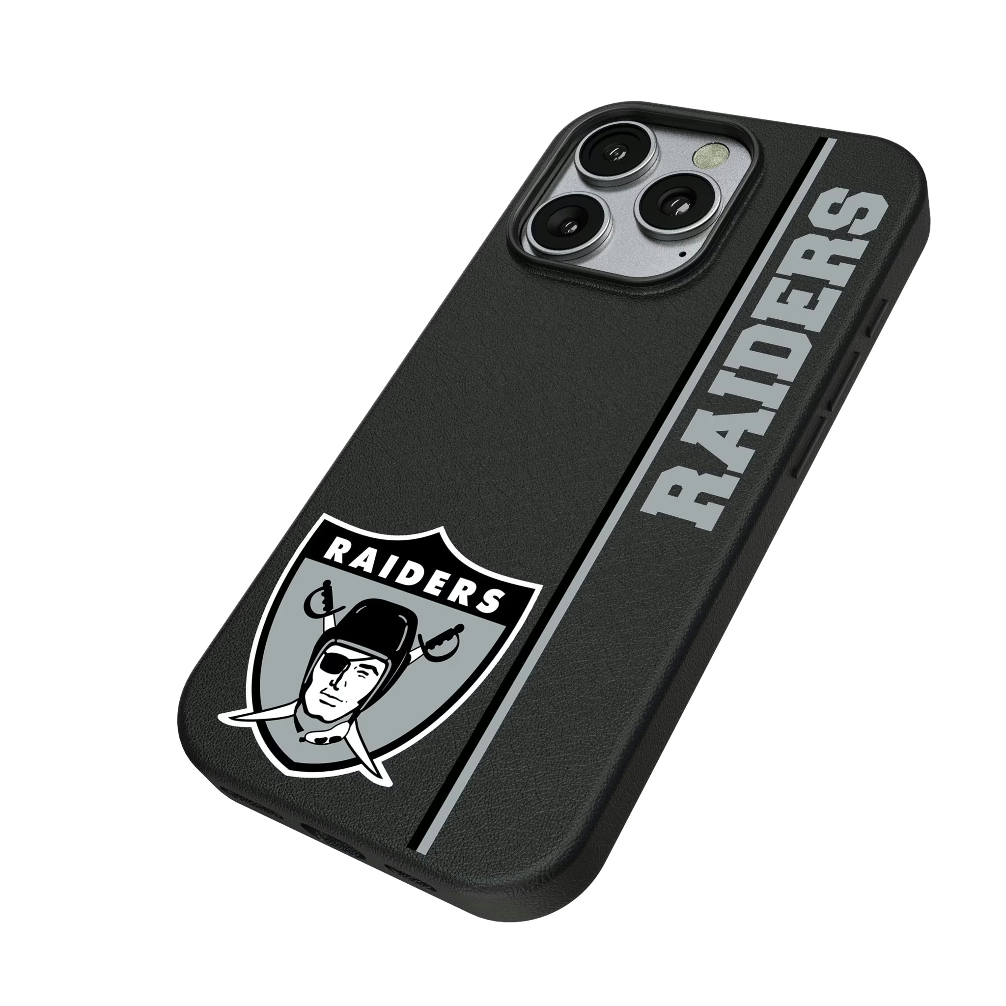 Oakland Raiders 1963 Historic Collection Sidebar iPhone MagSafe Compatible Phone Case for Apple iPhone - Isometric View