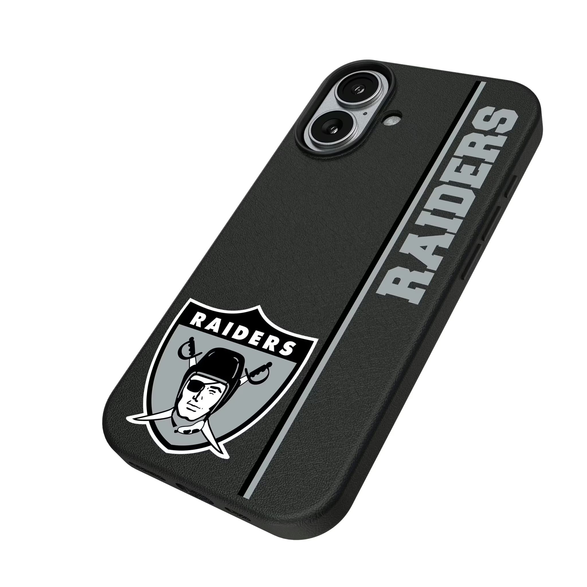 Oakland Raiders 1963 Historic Collection Sidebar iPhone MagSafe Compatible Phone Case for Apple iPhone - Isometric View#Device_iPhone 17
