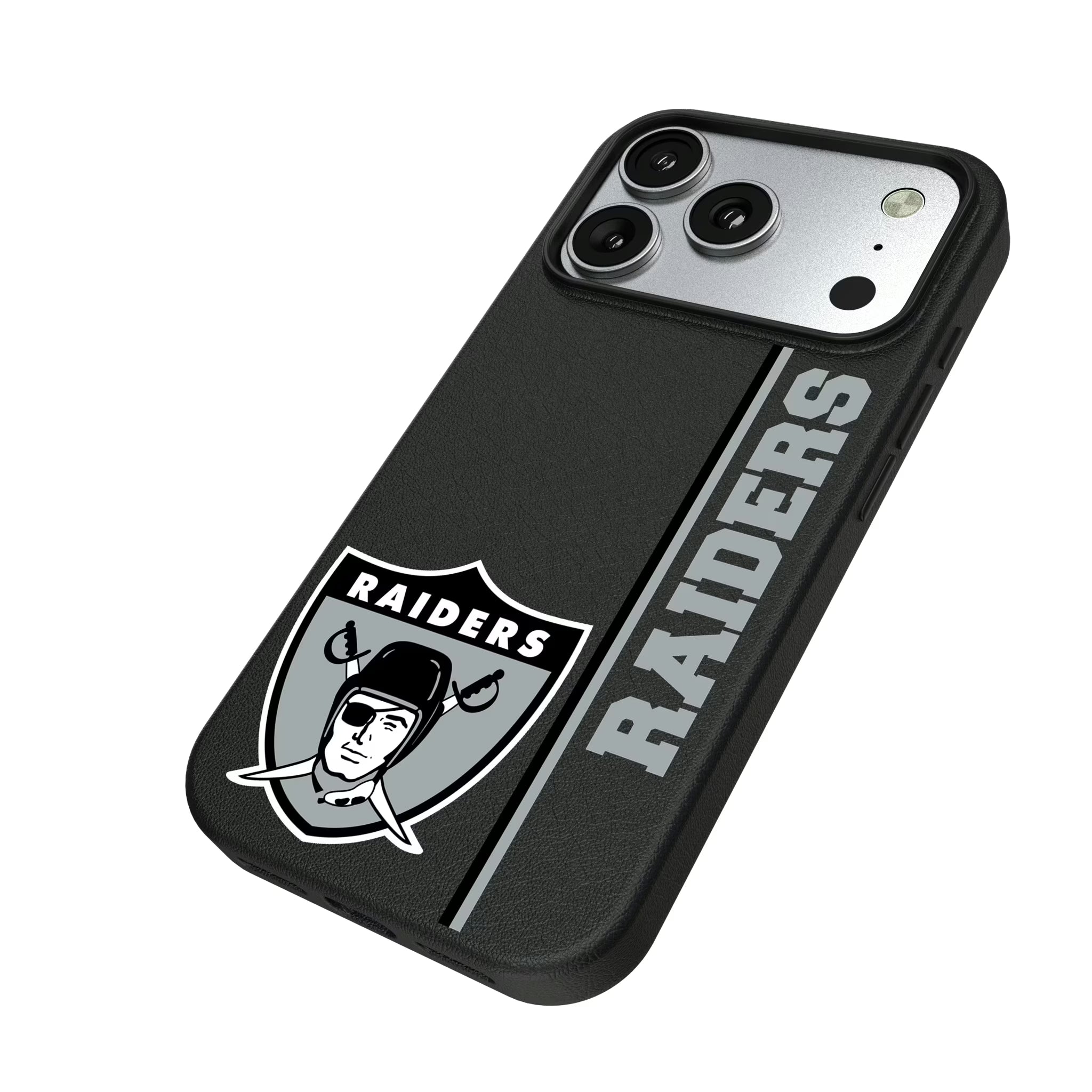 Oakland Raiders 1963 Historic Collection Sidebar iPhone MagSafe Compatible Phone Case for Apple iPhone - Isometric View#Device_iPhone 17 Pro