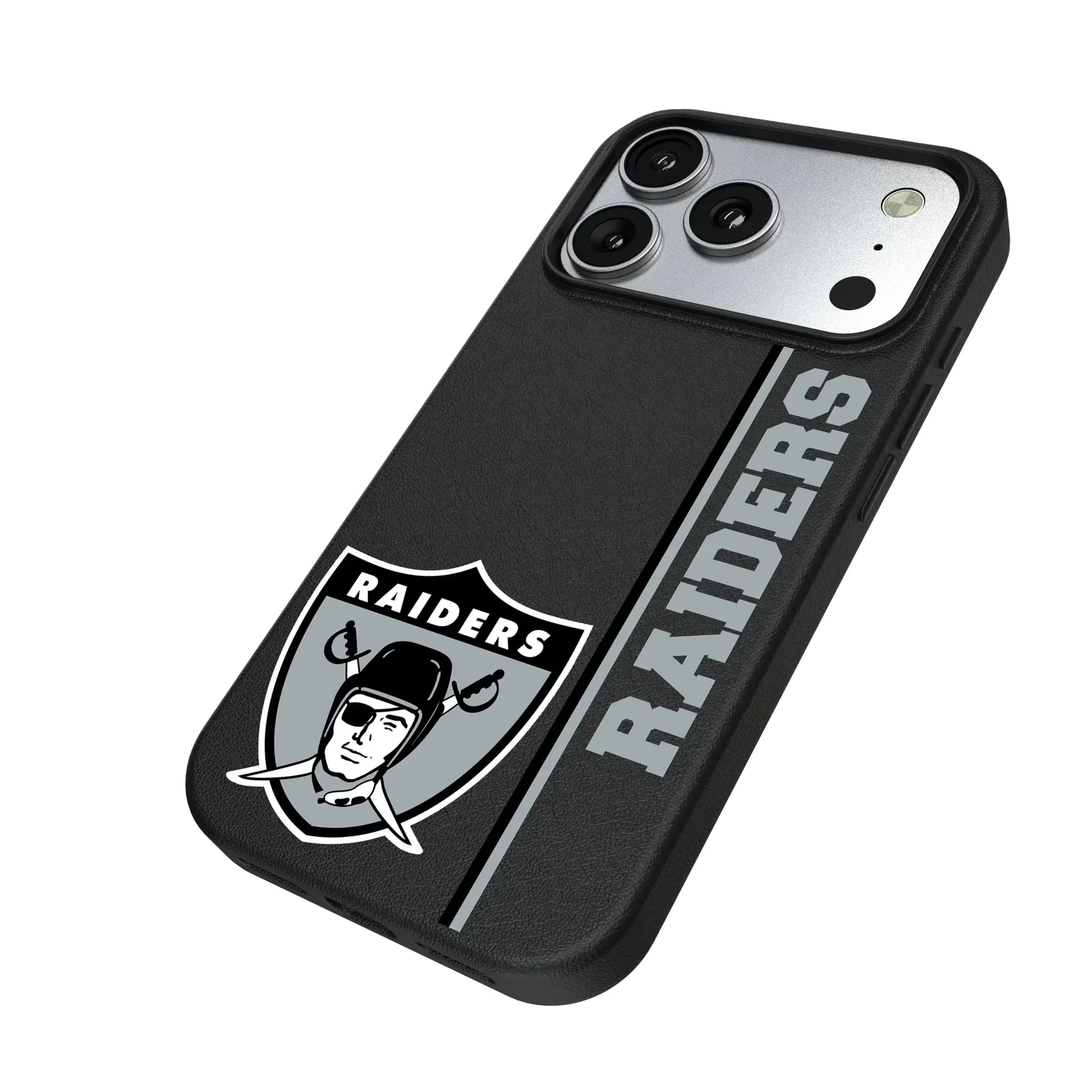 Oakland Raiders 1963 Historic Collection Sidebar iPhone MagSafe Compatible Phone Case for Apple iPhone - Isometric View#Device_iPhone 17 Pro