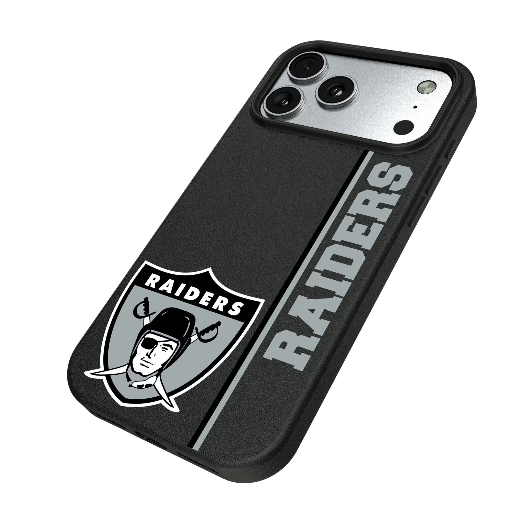 Oakland Raiders 1963 Historic Collection Sidebar iPhone MagSafe Compatible Phone Case for Apple iPhone - Isometric View#Device_iPhone 17 Pro Max