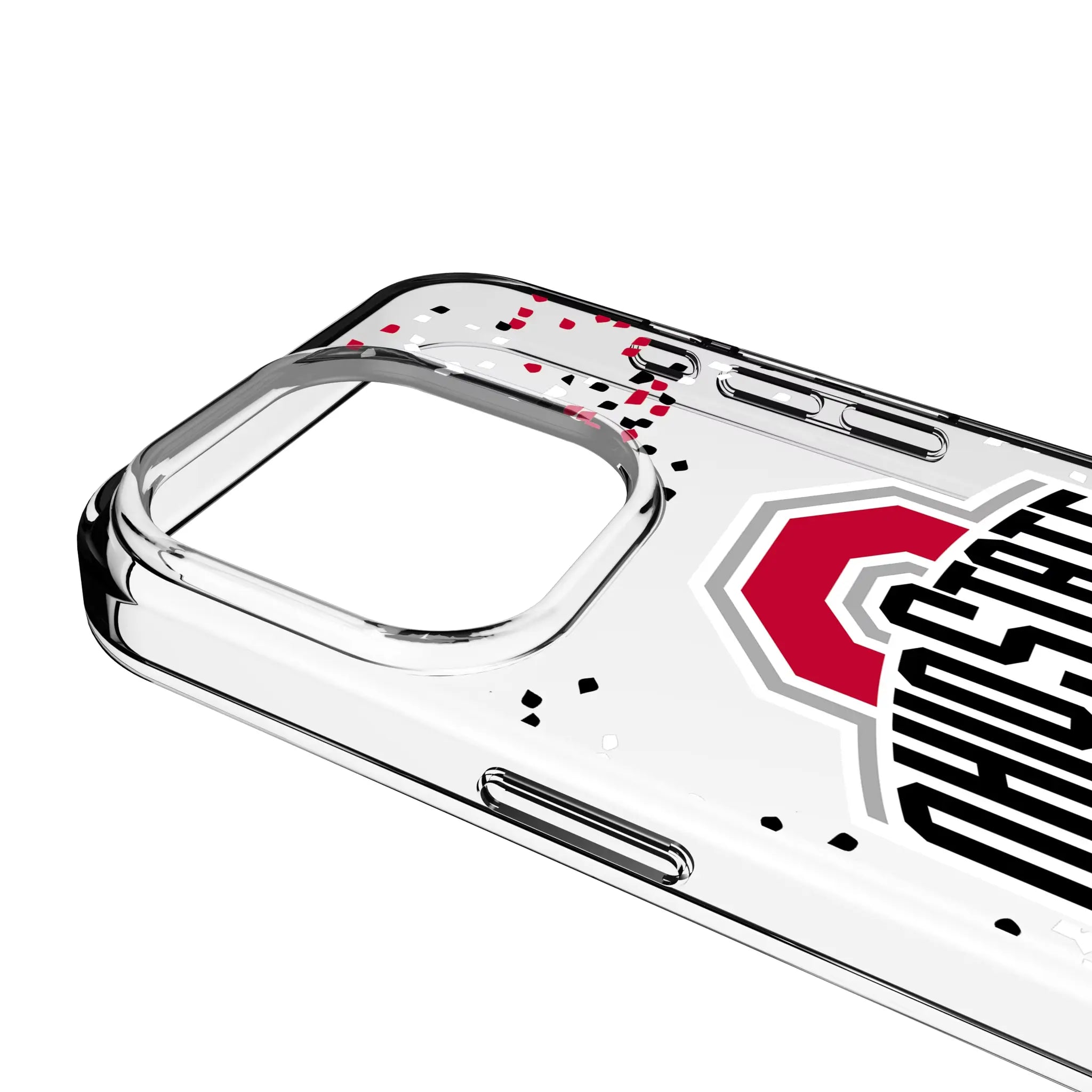 Ohio State University Buckeyes Confetti iPhone Clear Phone Case for Apple iPhone - Detail