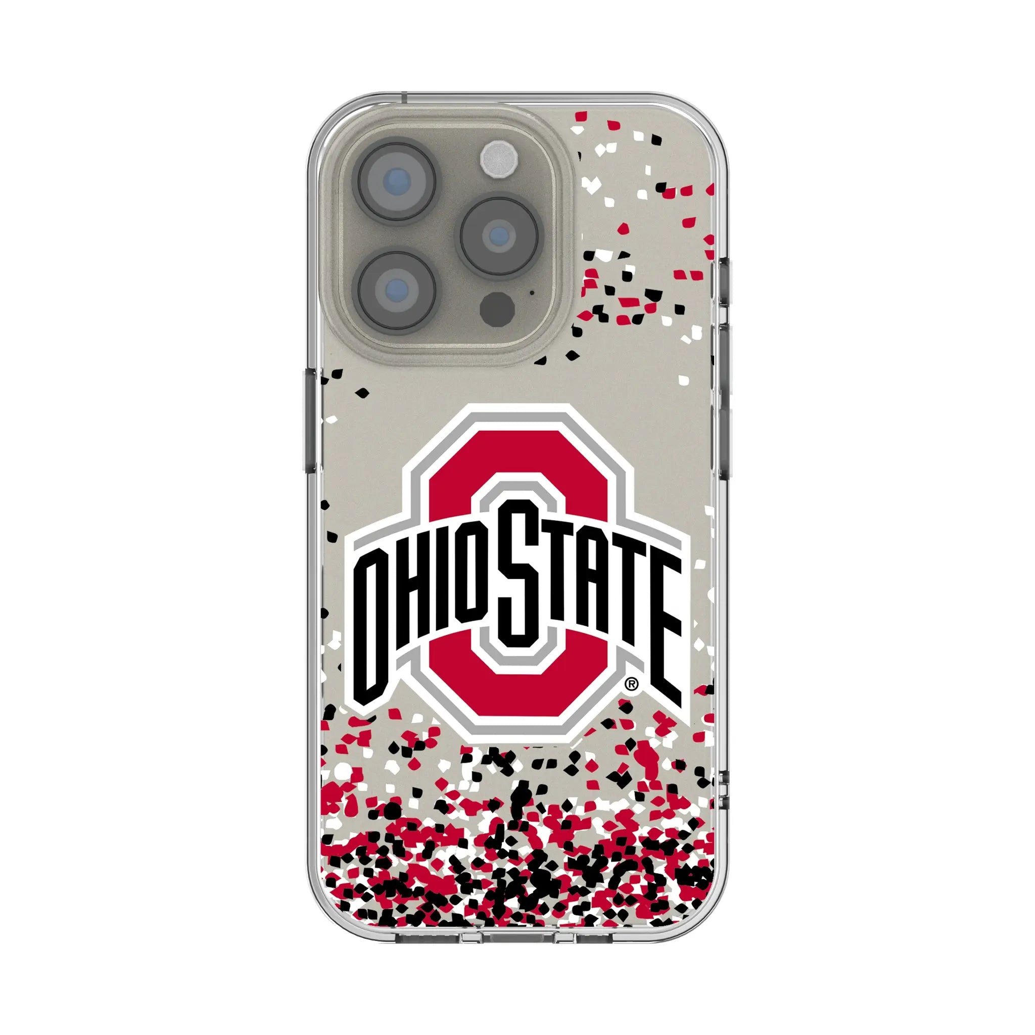 Ohio State University Buckeyes Confetti iPhone Clear Phone Case for Apple iPhone
