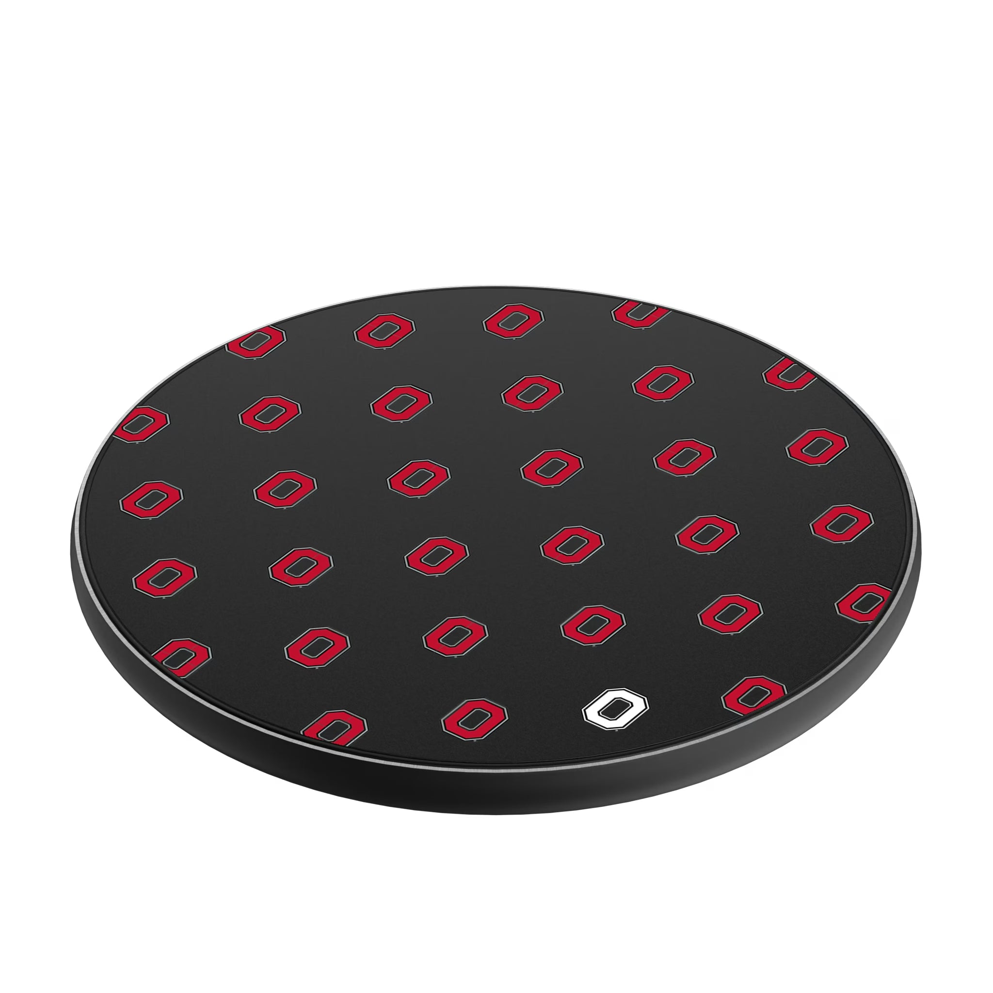 Ohio State University Buckeyes Fashion Pattern 15-Watt Wireless Charger - Isometric View