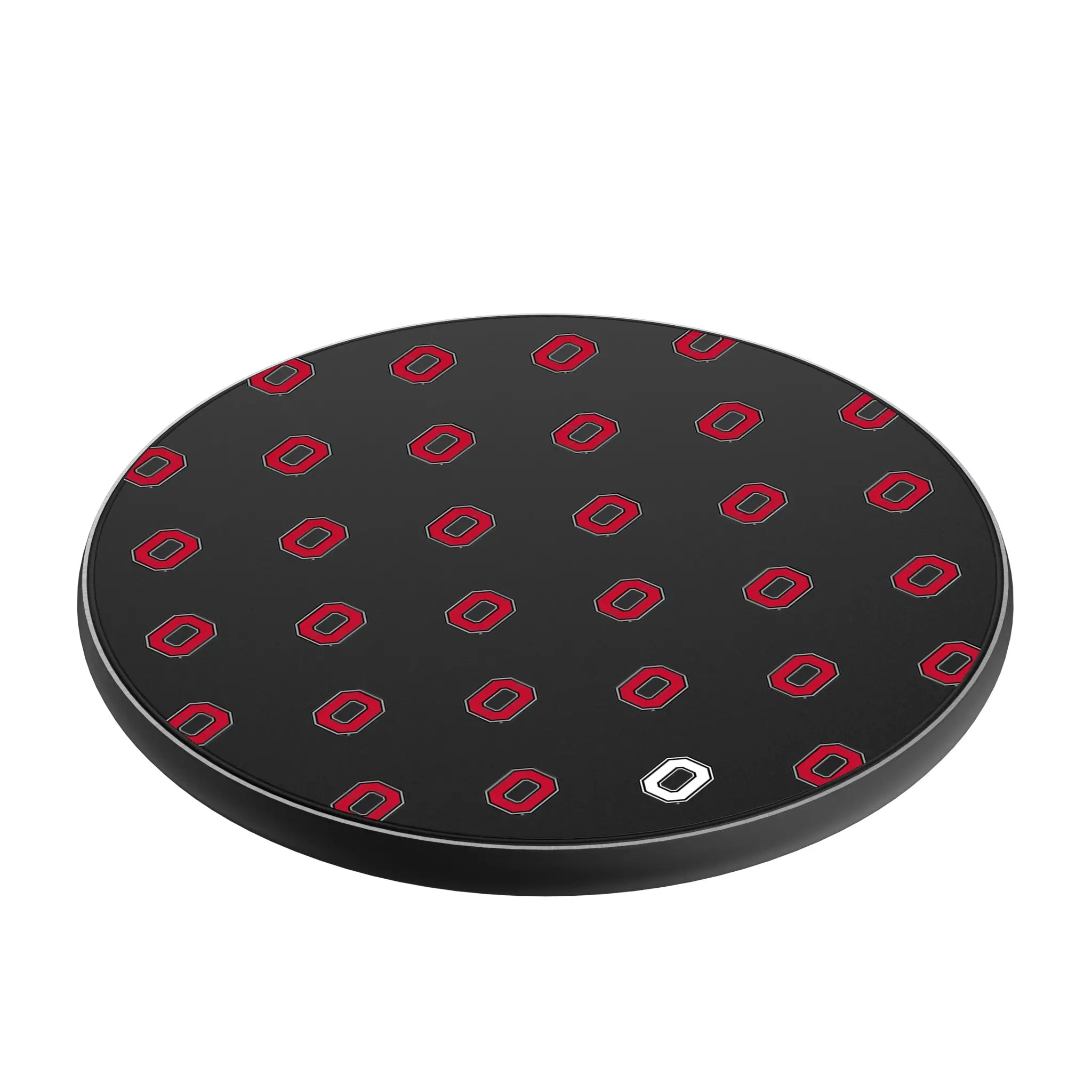 Ohio State University Buckeyes Fashion Pattern 15-Watt Wireless Charger - Isometric View