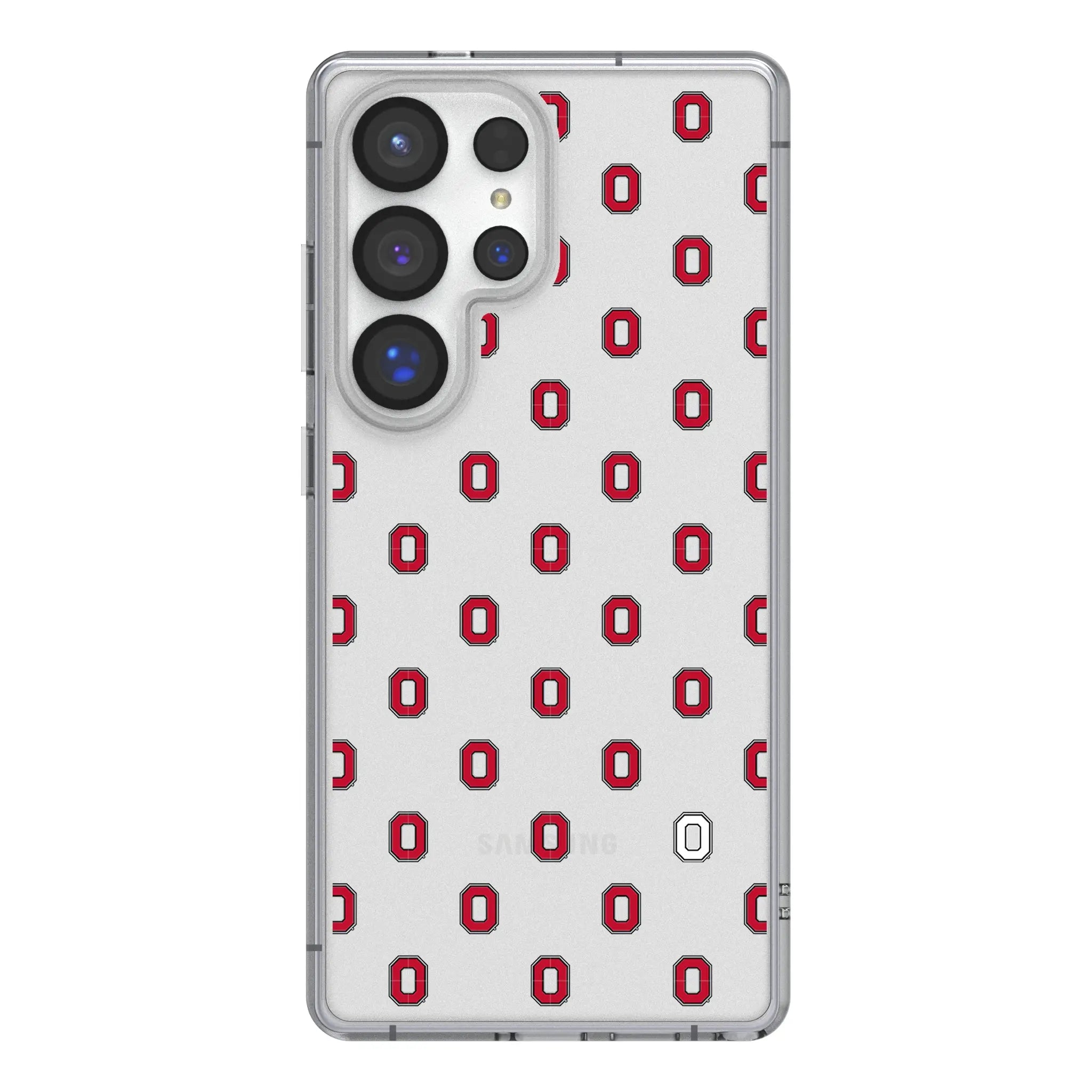 Ohio State University Buckeyes Fashion Pattern Galaxy Clear Phone Case for Samsung Galaxy#Device_Galaxy S25 Ultra