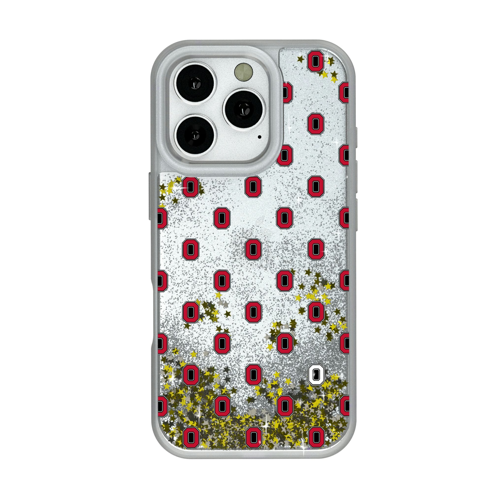 Ohio State University Buckeyes Fashion Pattern iPhone Glitter Phone Case for Apple iPhone